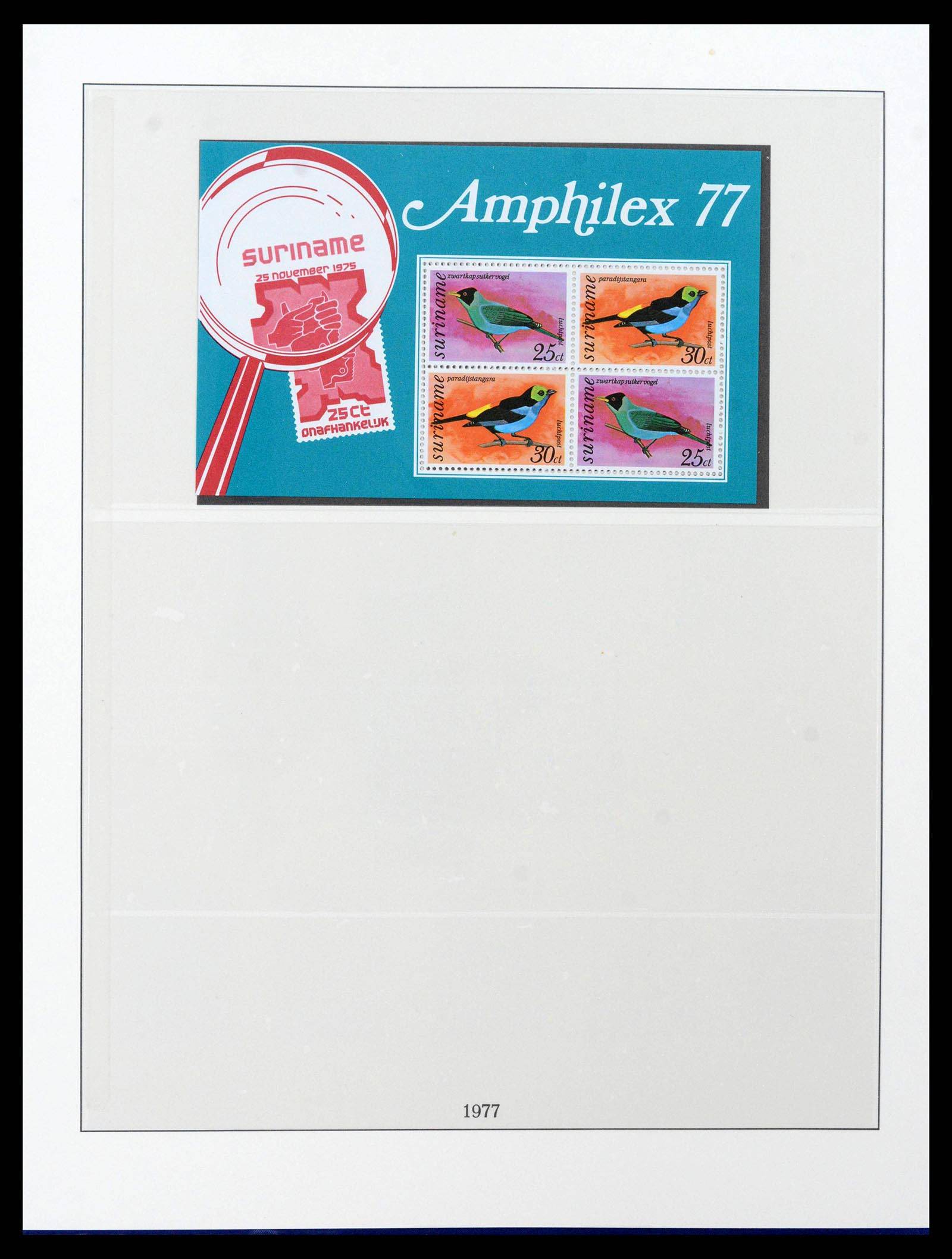 38513 0013 - Postzegelverzameling 38513 Suriname 1975-2001.