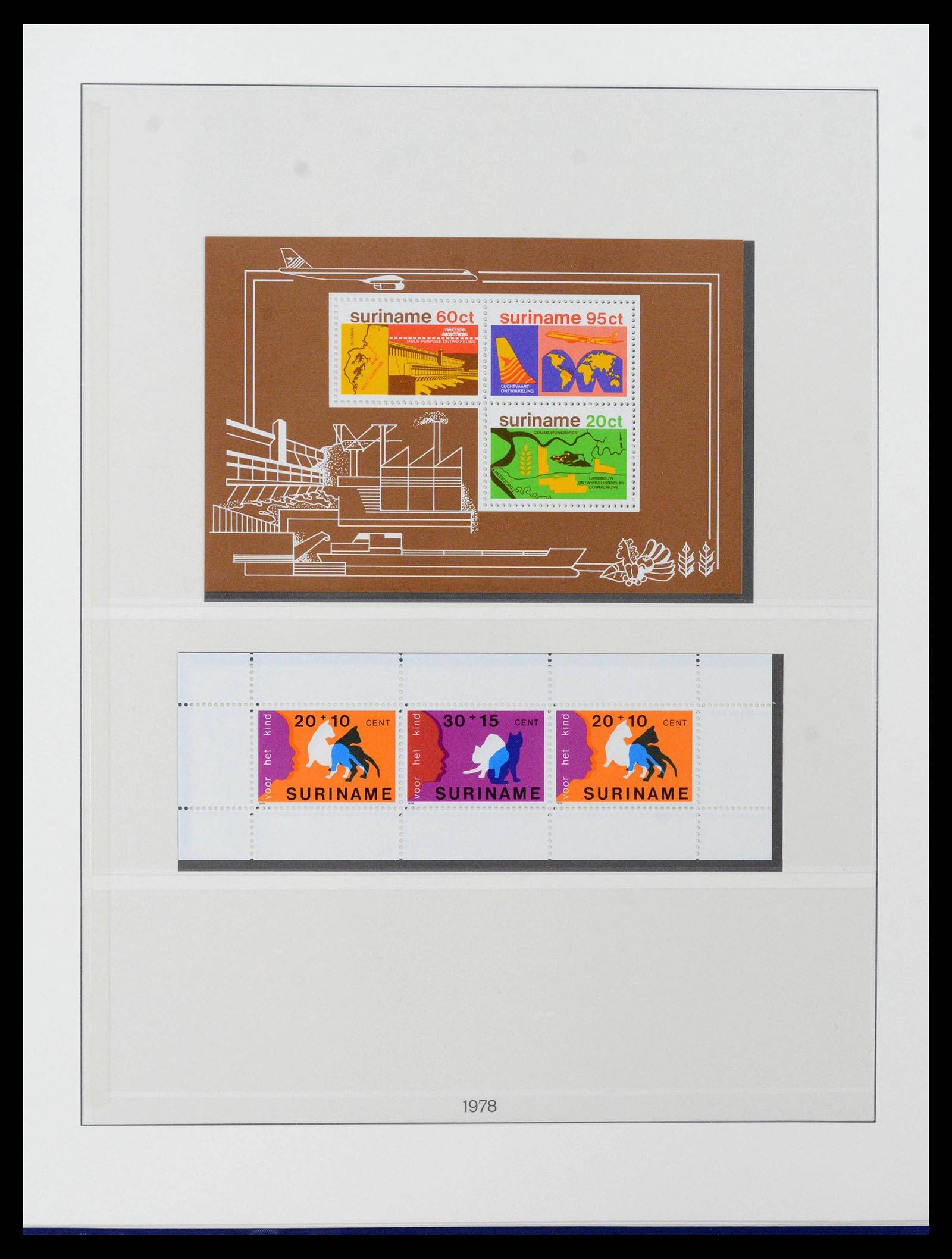 38513 0017 - Postzegelverzameling 38513 Suriname 1975-2001.