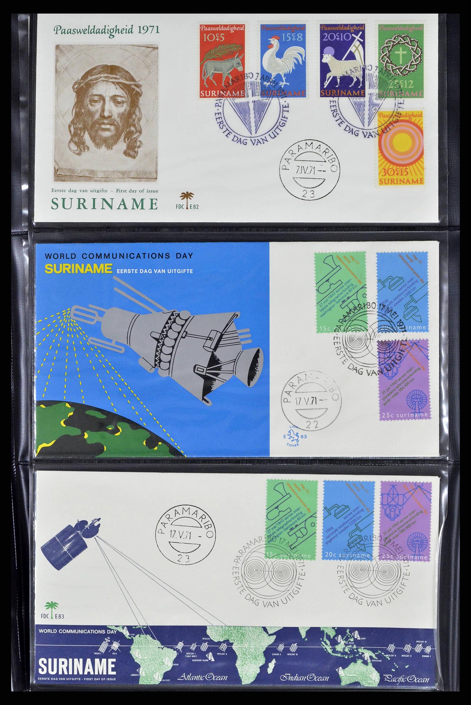 38514 0012 - Stamp collection 38514 Suriname FDC's 1969-2001.