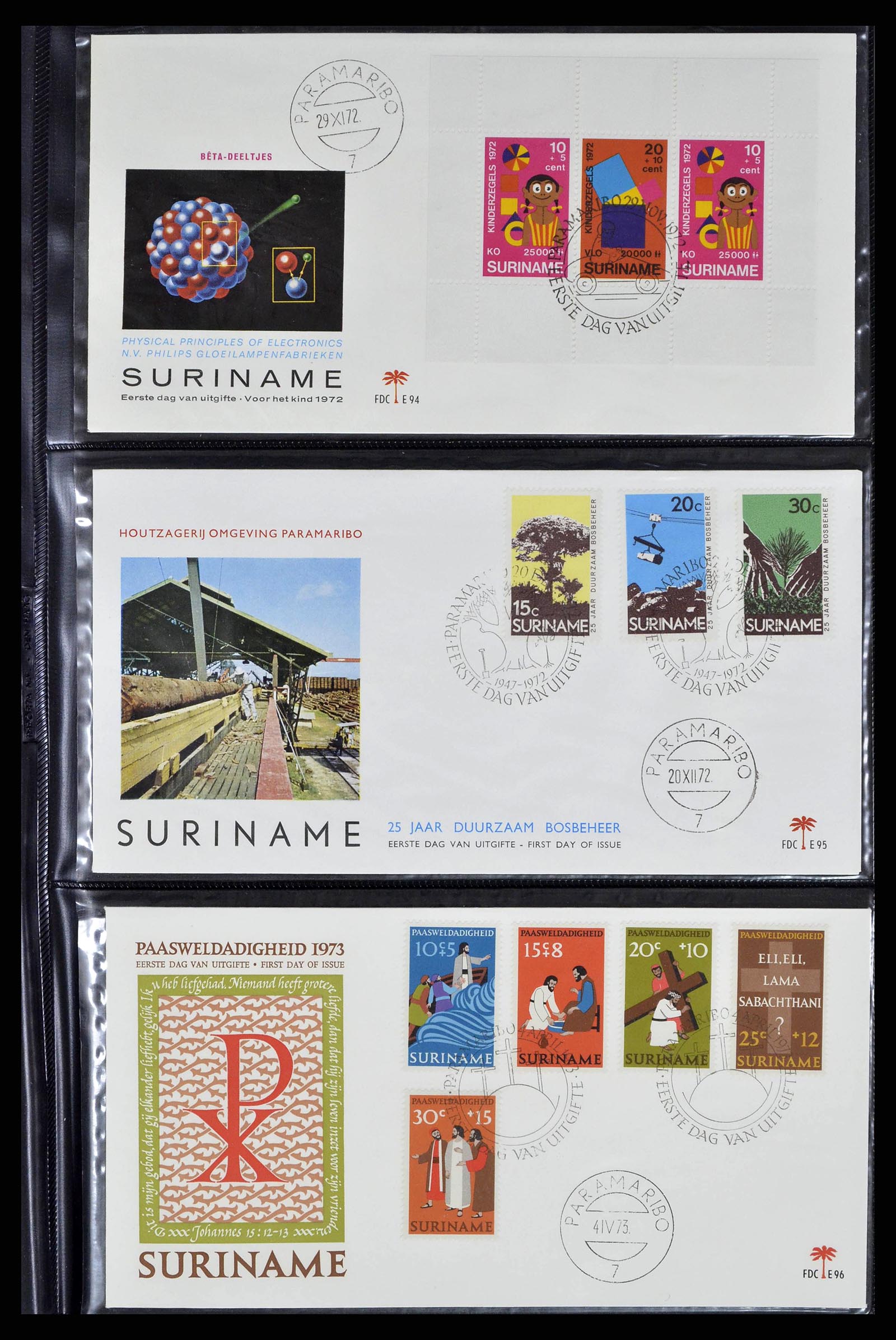 38514 0017 - Stamp collection 38514 Suriname FDC's 1969-2001.