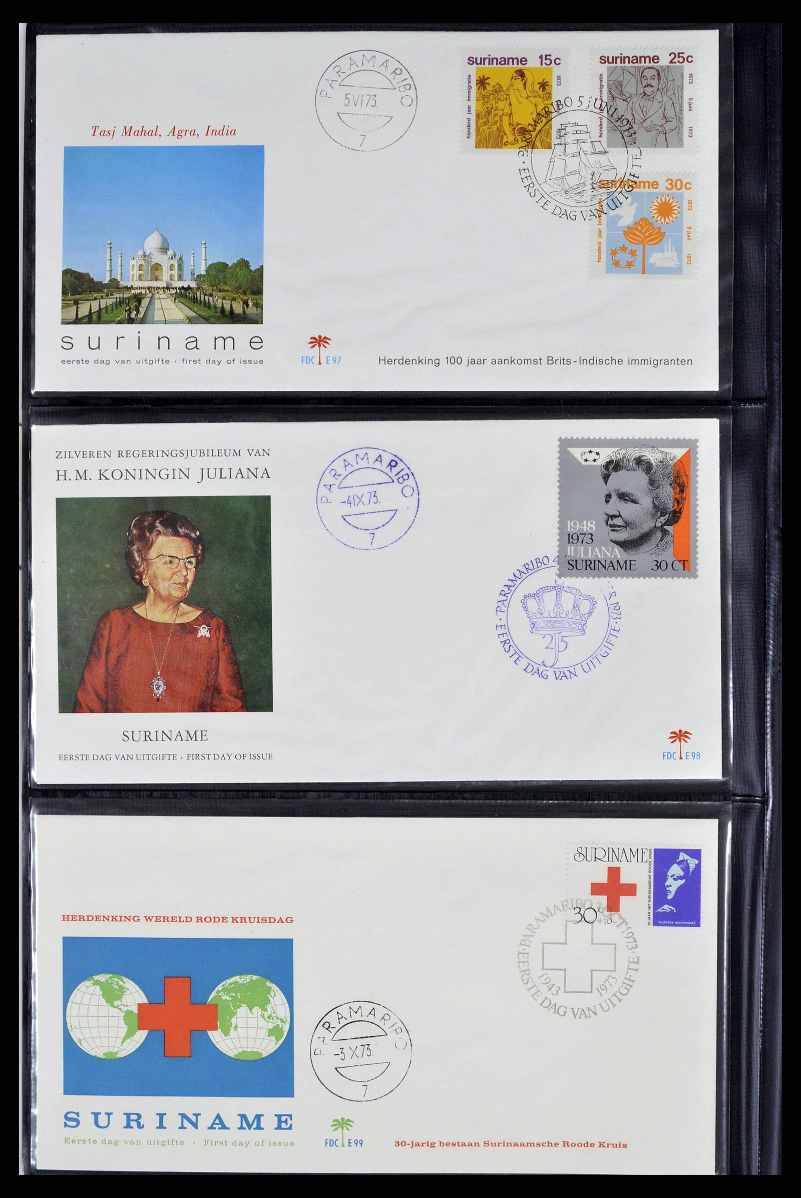 38514 0018 - Stamp collection 38514 Suriname FDC's 1969-2001.