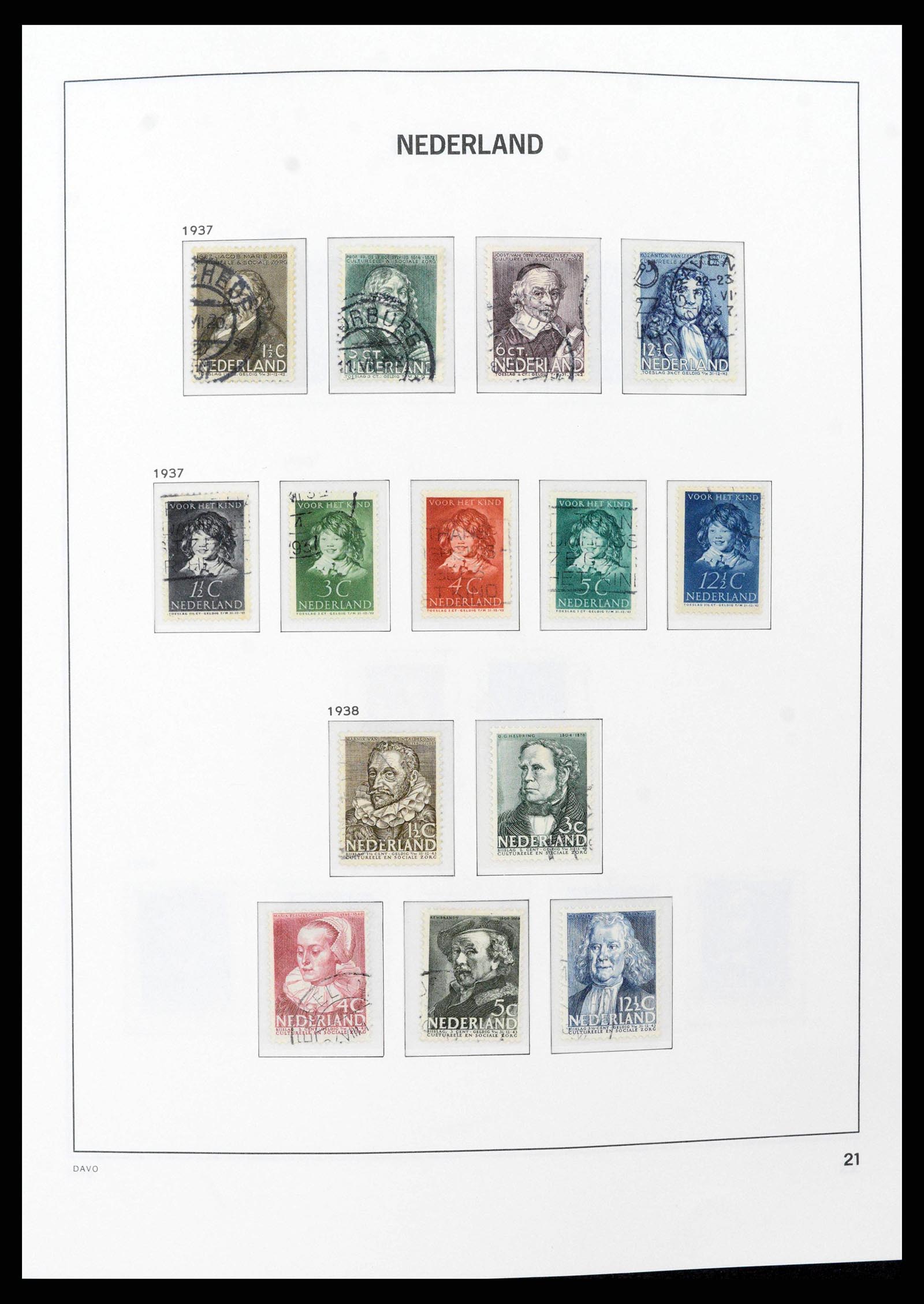 38516 0021 - Postzegelverzameling 38516 Nederland 1867-1999.