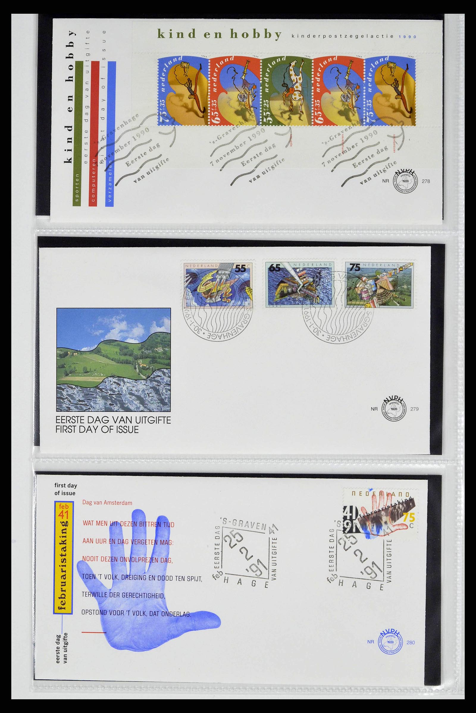 38517 0034 - Stamp collection 38517 Netherlands FDC's 1981-2011.