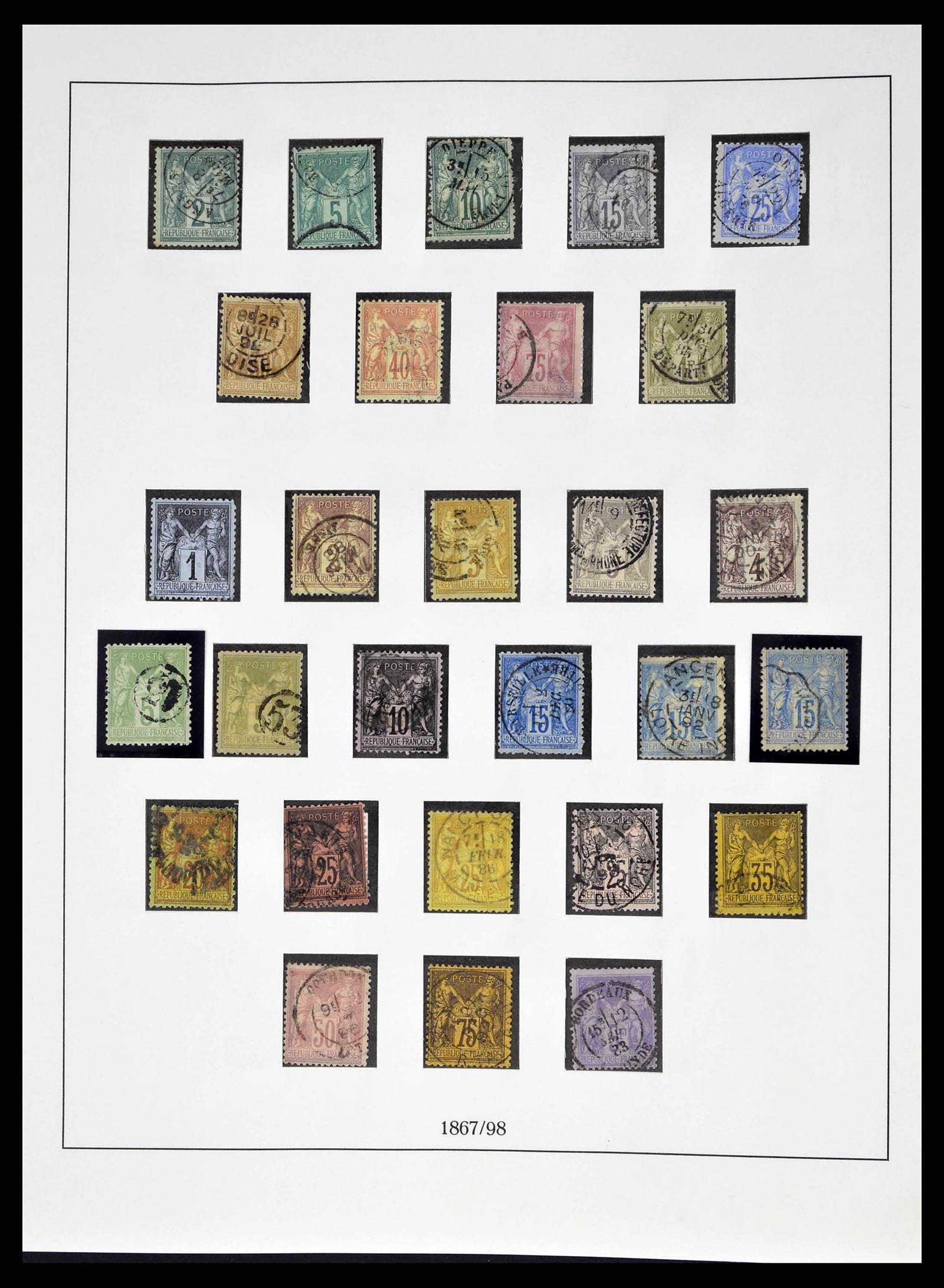 38520 0006 - Postzegelverzameling 38520 Frankrijk 1849-1973.