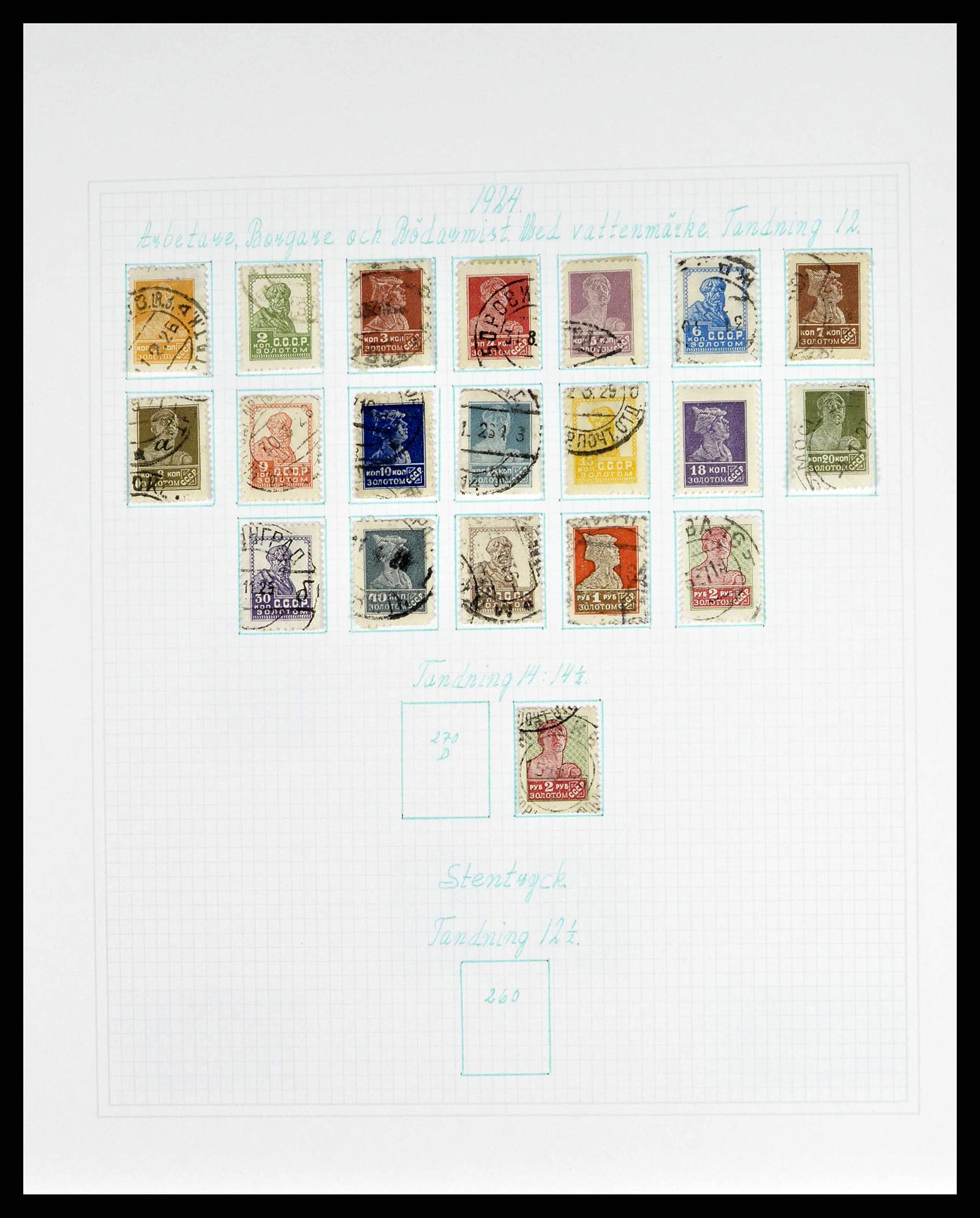 38521 0026 - Postzegelverzameling 38521 Rusland 1858-1977.