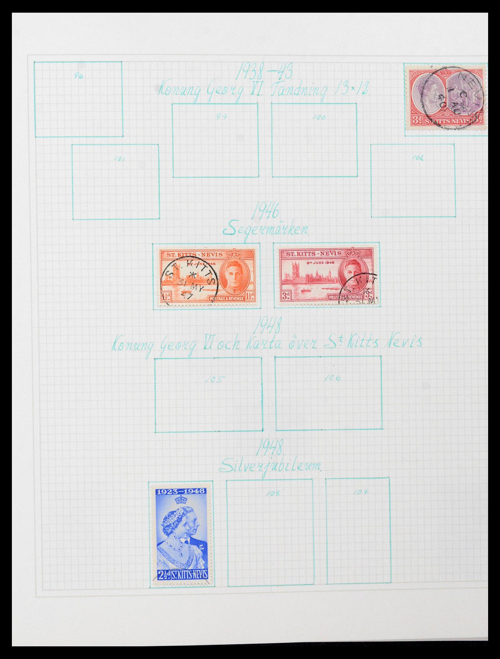 38522 0008 - Postzegelverzameling 38522 Engelse koloniën 1859-1980.