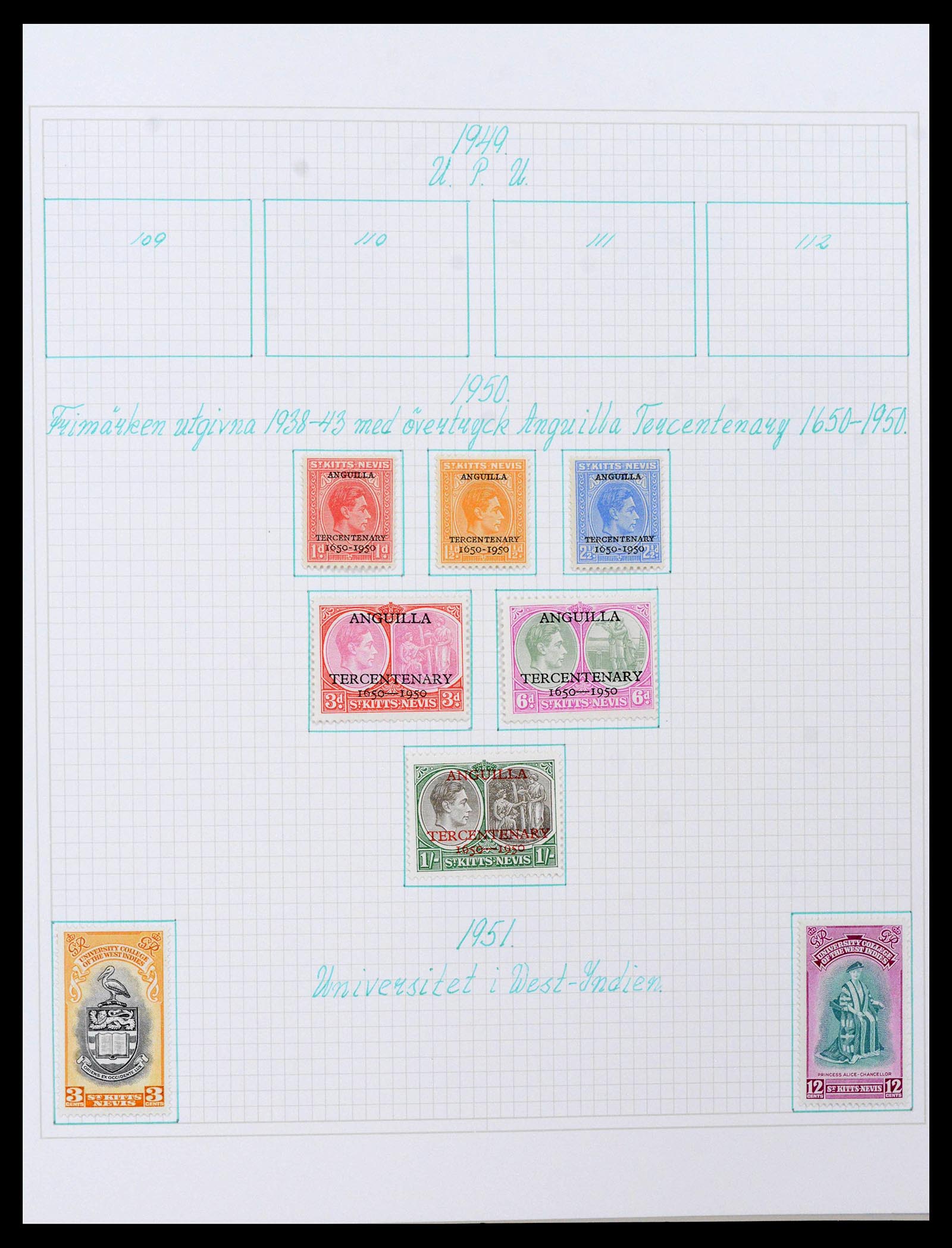 38522 0009 - Postzegelverzameling 38522 Engelse koloniën 1859-1980.