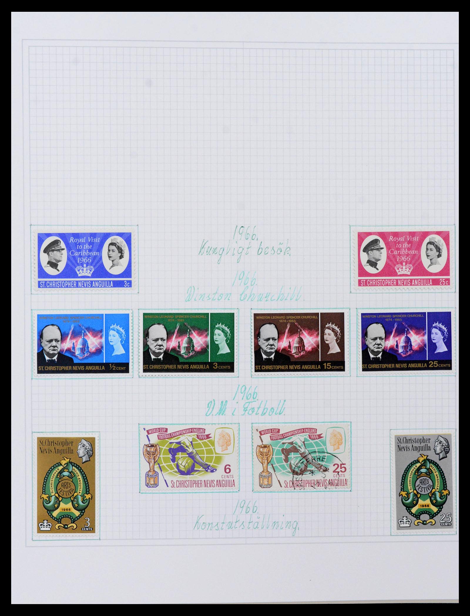 38522 0014 - Postzegelverzameling 38522 Engelse koloniën 1859-1980.