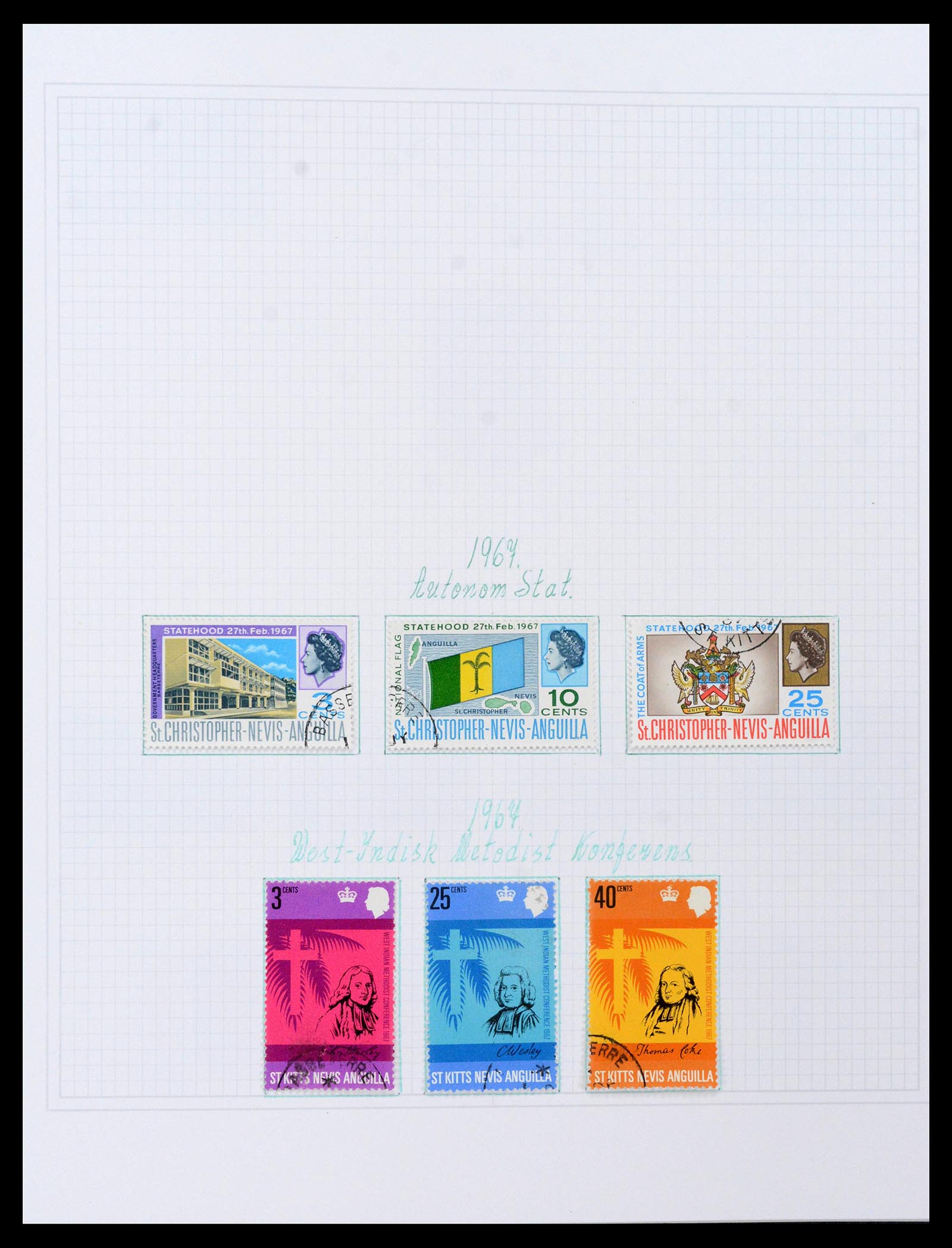 38522 0015 - Postzegelverzameling 38522 Engelse koloniën 1859-1980.
