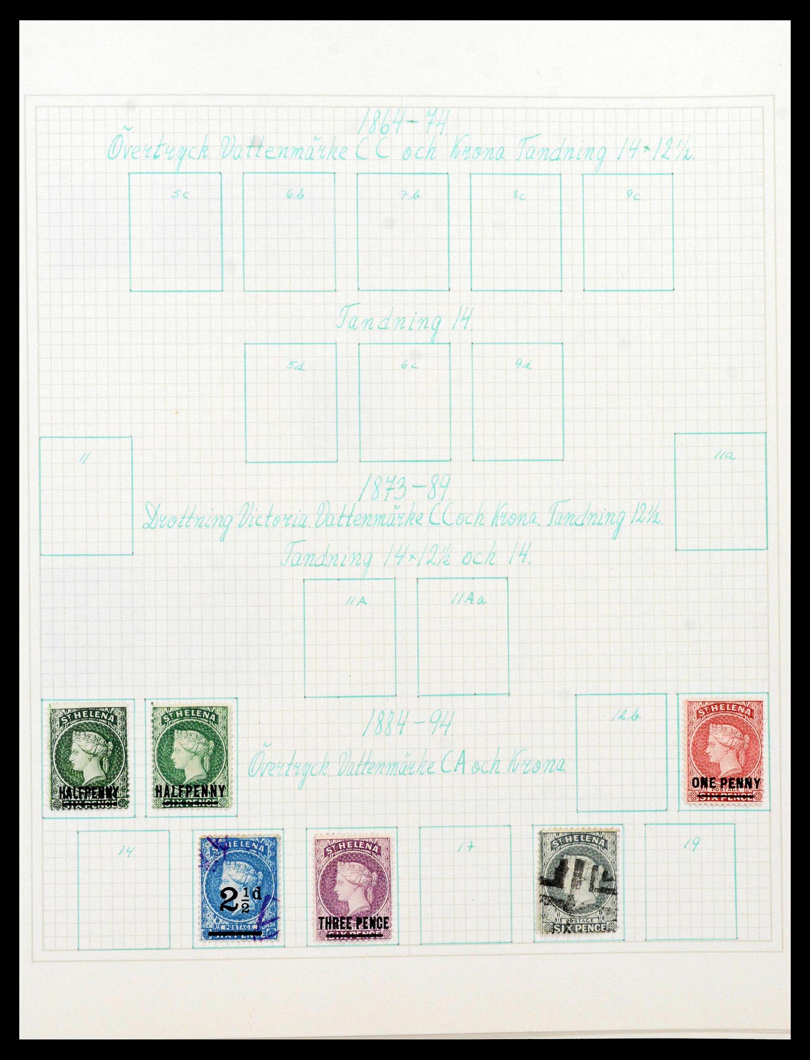 38522 0027 - Postzegelverzameling 38522 Engelse koloniën 1859-1980.