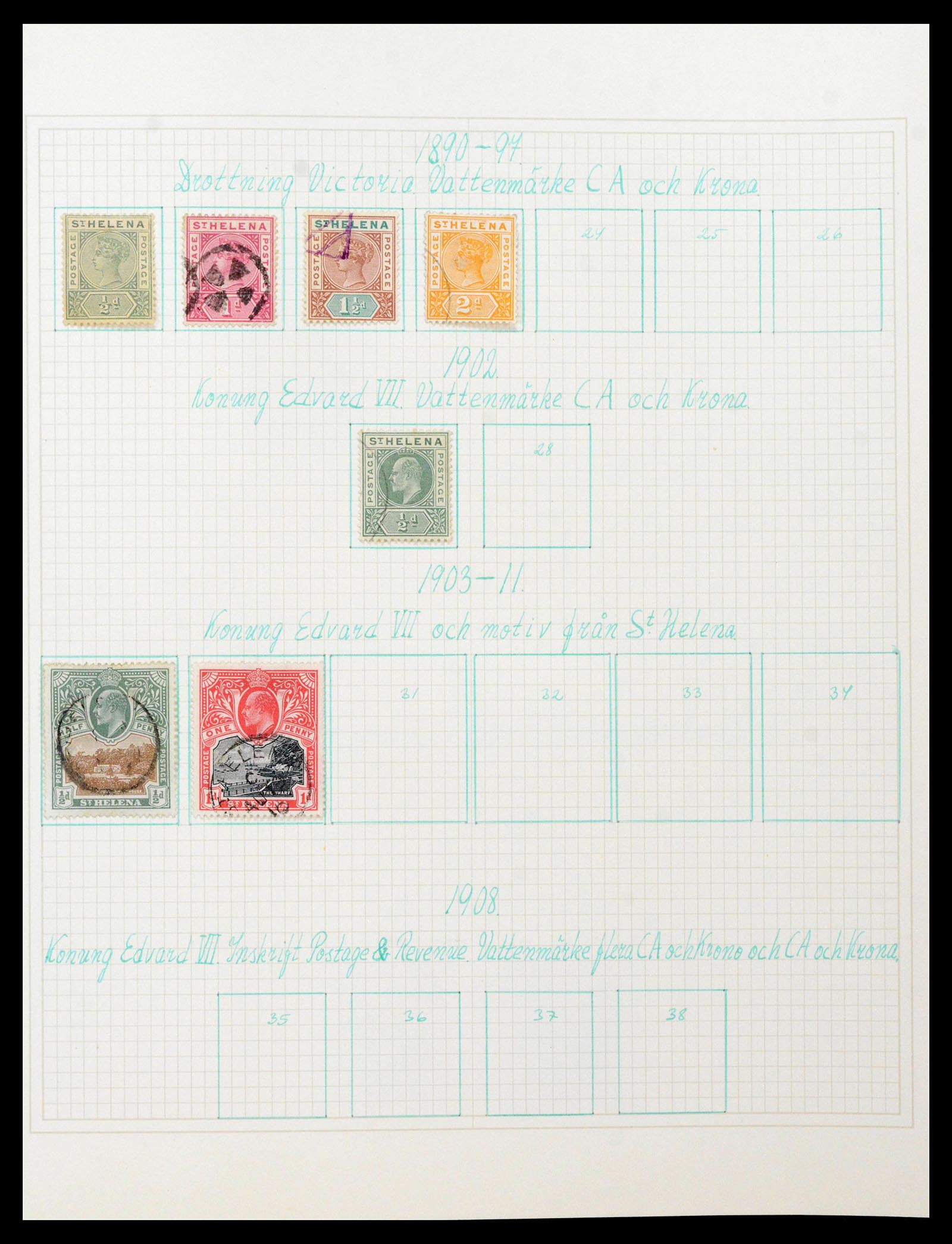 38522 0028 - Postzegelverzameling 38522 Engelse koloniën 1859-1980.