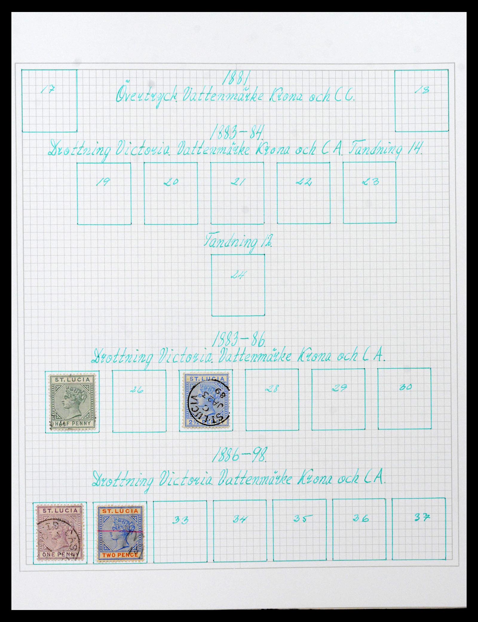 38522 0039 - Postzegelverzameling 38522 Engelse koloniën 1859-1980.