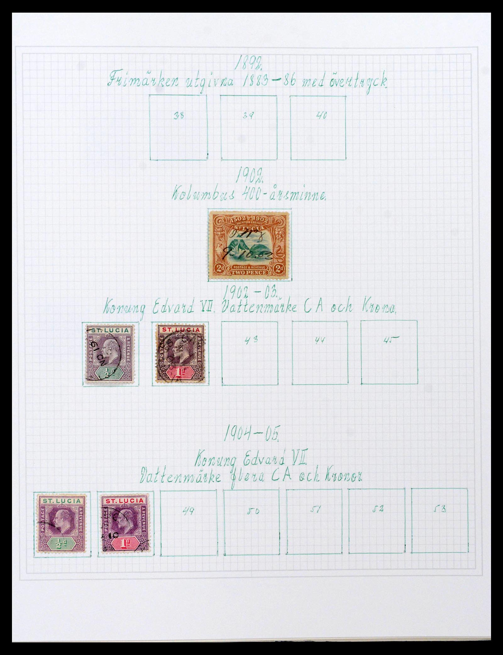 38522 0040 - Postzegelverzameling 38522 Engelse koloniën 1859-1980.