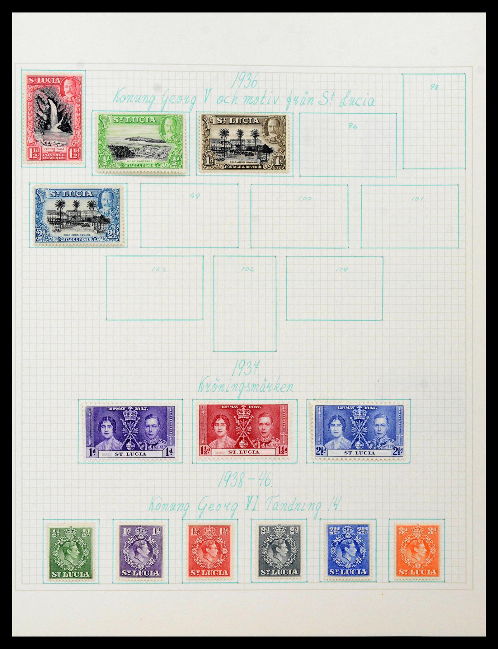38522 0043 - Postzegelverzameling 38522 Engelse koloniën 1859-1980.