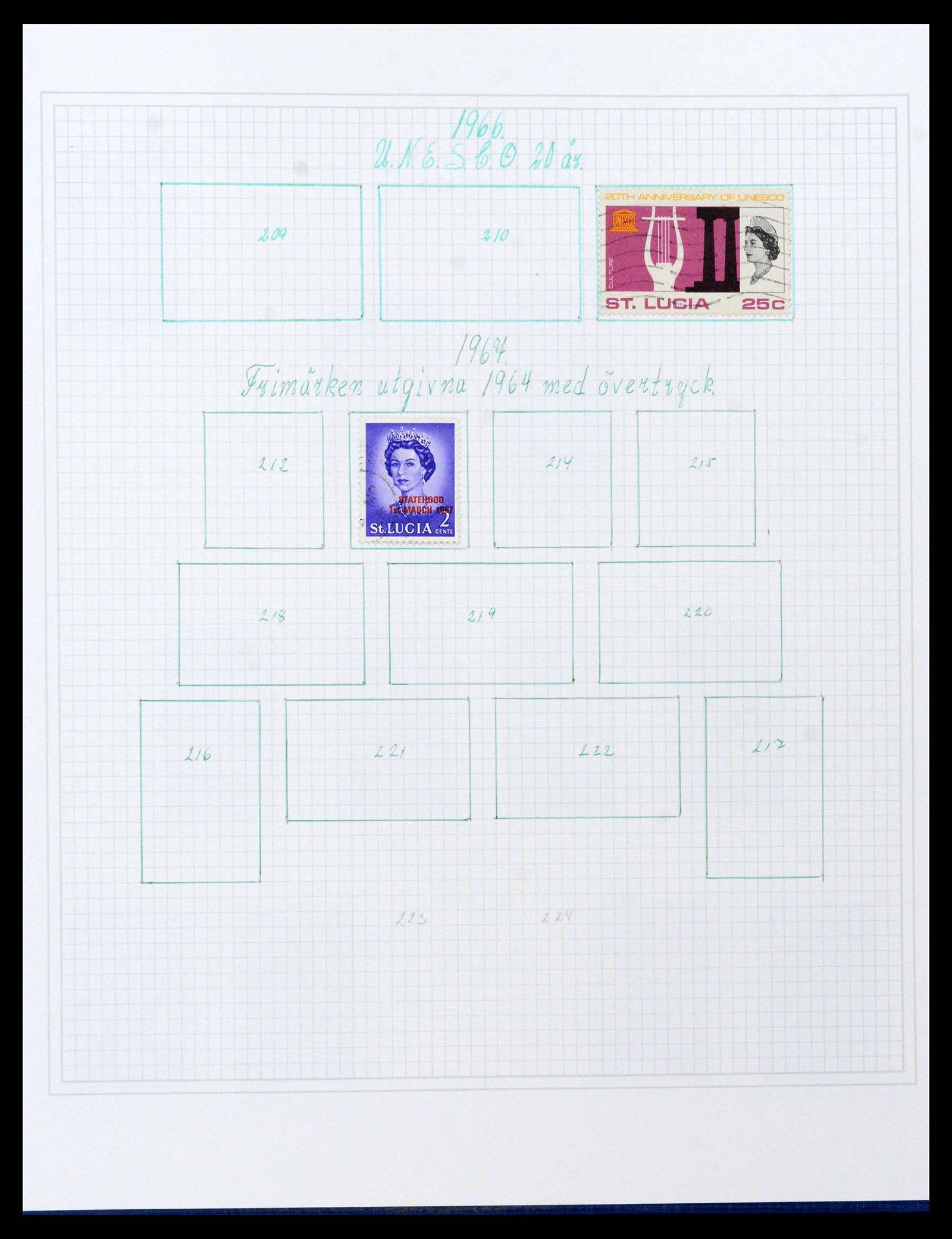 38522 0052 - Postzegelverzameling 38522 Engelse koloniën 1859-1980.