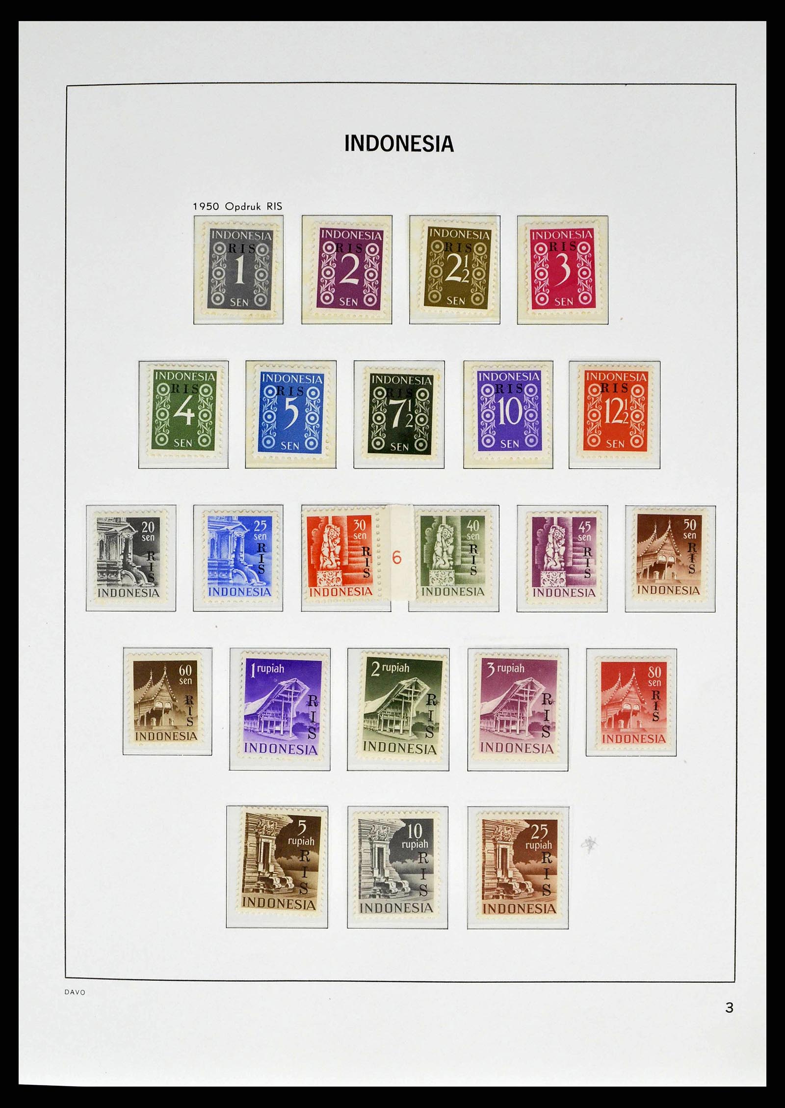 38523 0003 - Postzegelverzameling 38523 Indonesië 1949-2009.