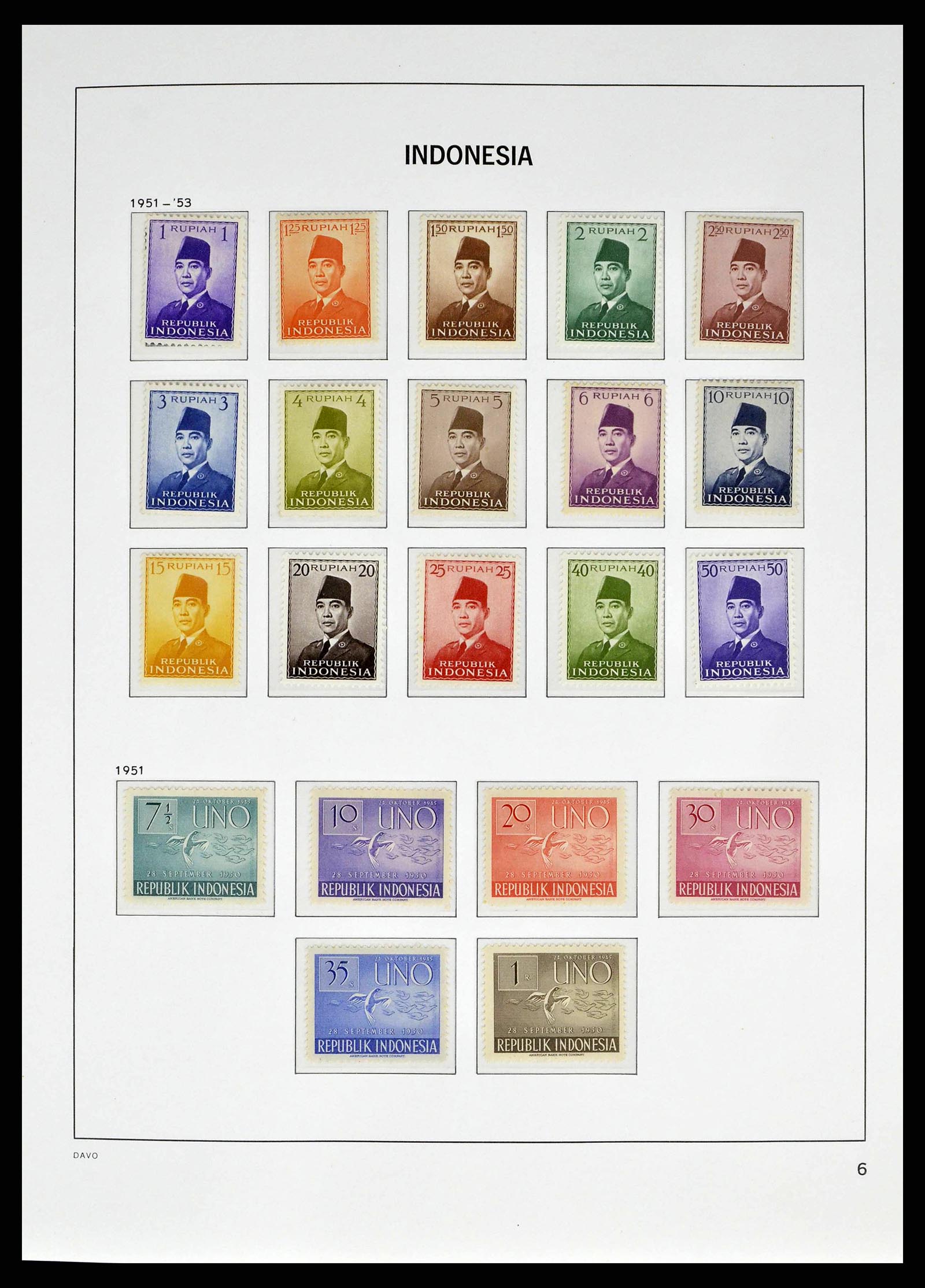 38523 0008 - Postzegelverzameling 38523 Indonesië 1949-2009.
