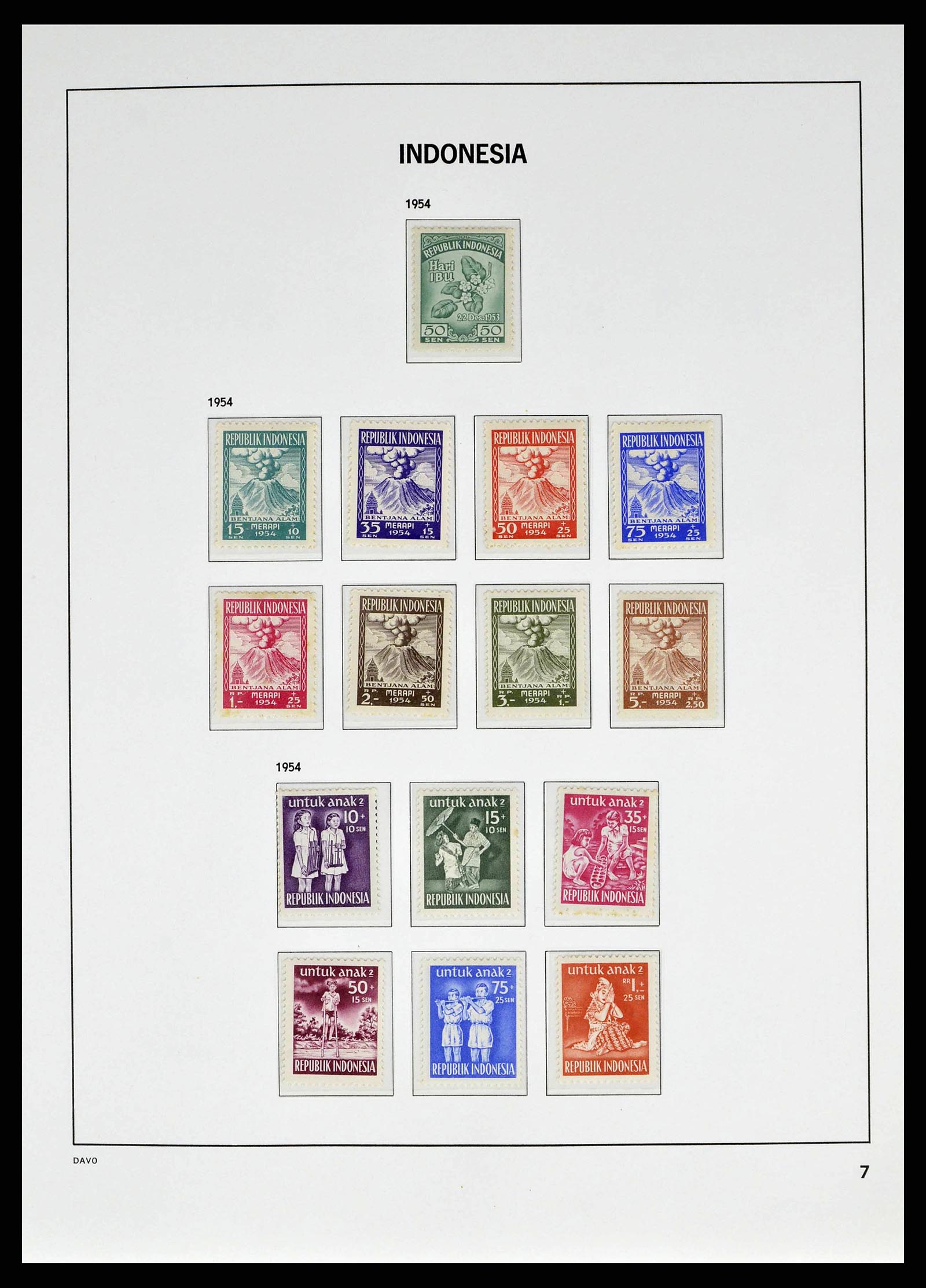 38523 0009 - Postzegelverzameling 38523 Indonesië 1949-2009.