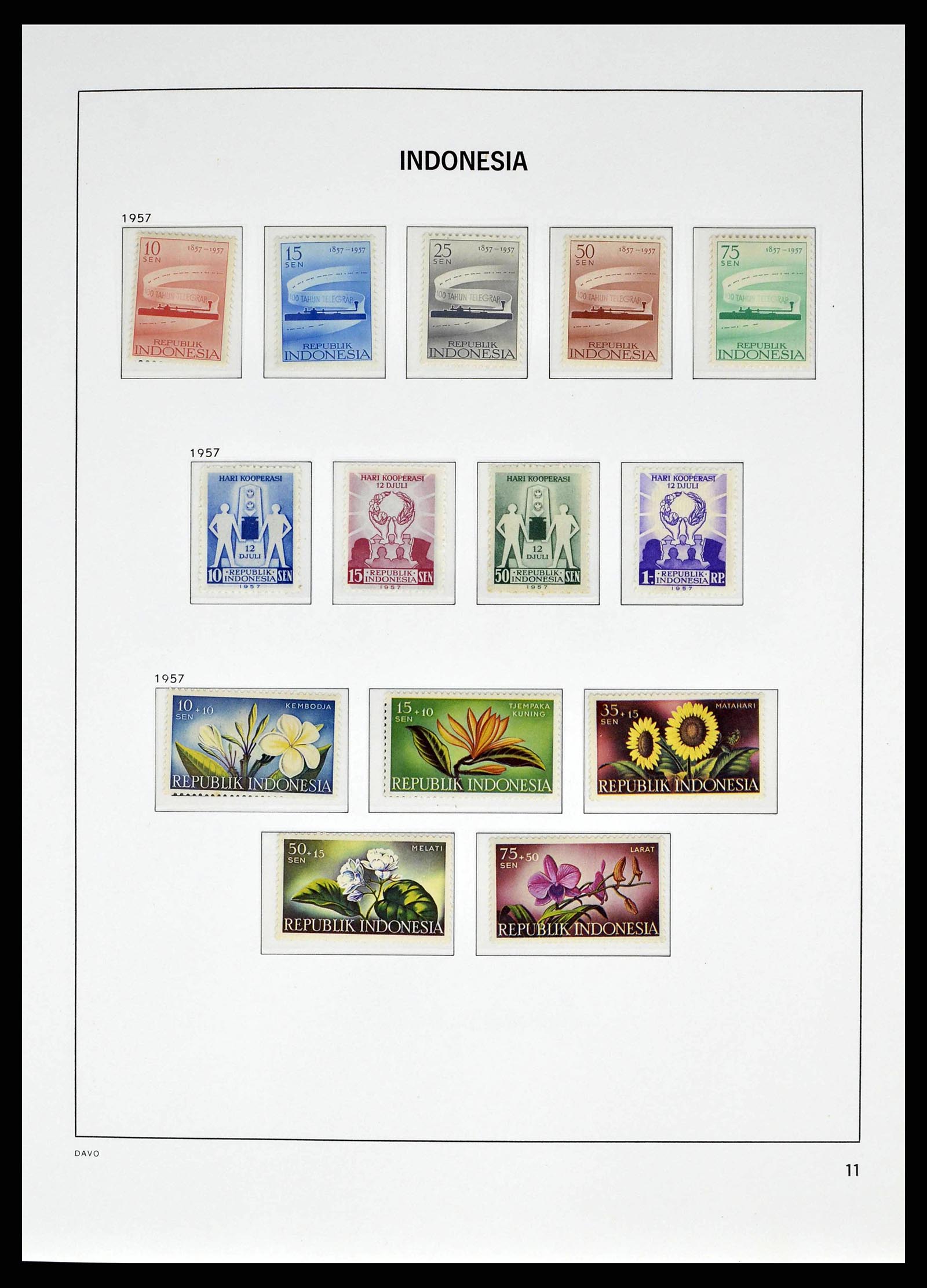 38523 0014 - Postzegelverzameling 38523 Indonesië 1949-2009.