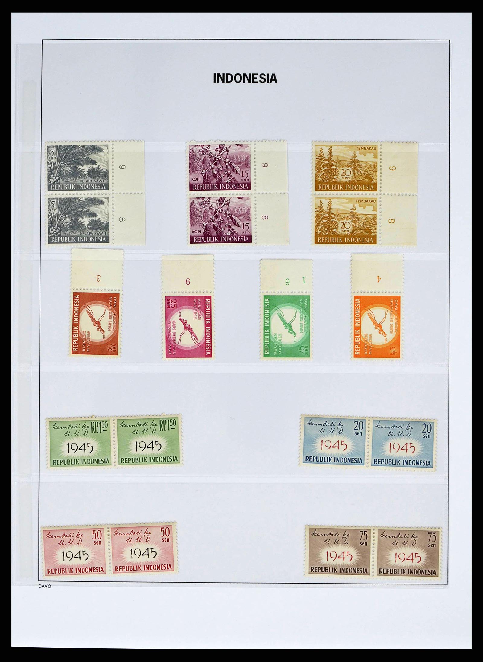 38523 0020 - Postzegelverzameling 38523 Indonesië 1949-2009.