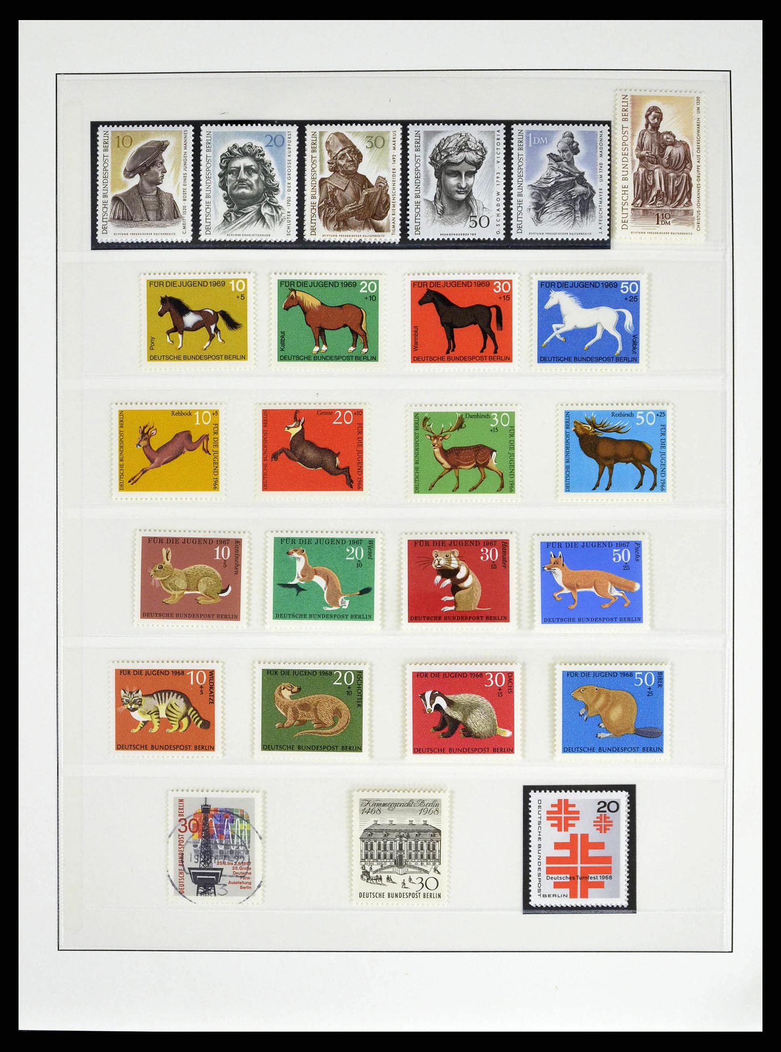 38524 0121 - Stamp collection 38524 Bundespost 1949-1970.