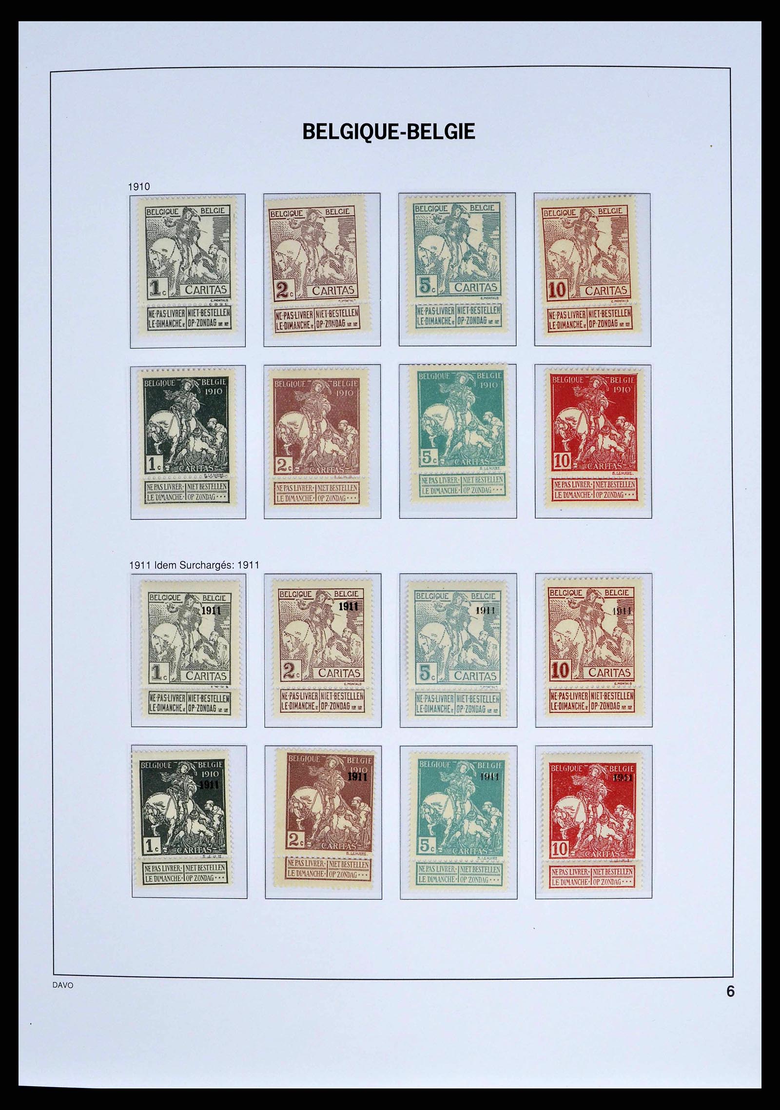 38525 0002 - Postzegelverzameling 38525 België 1911-1961.