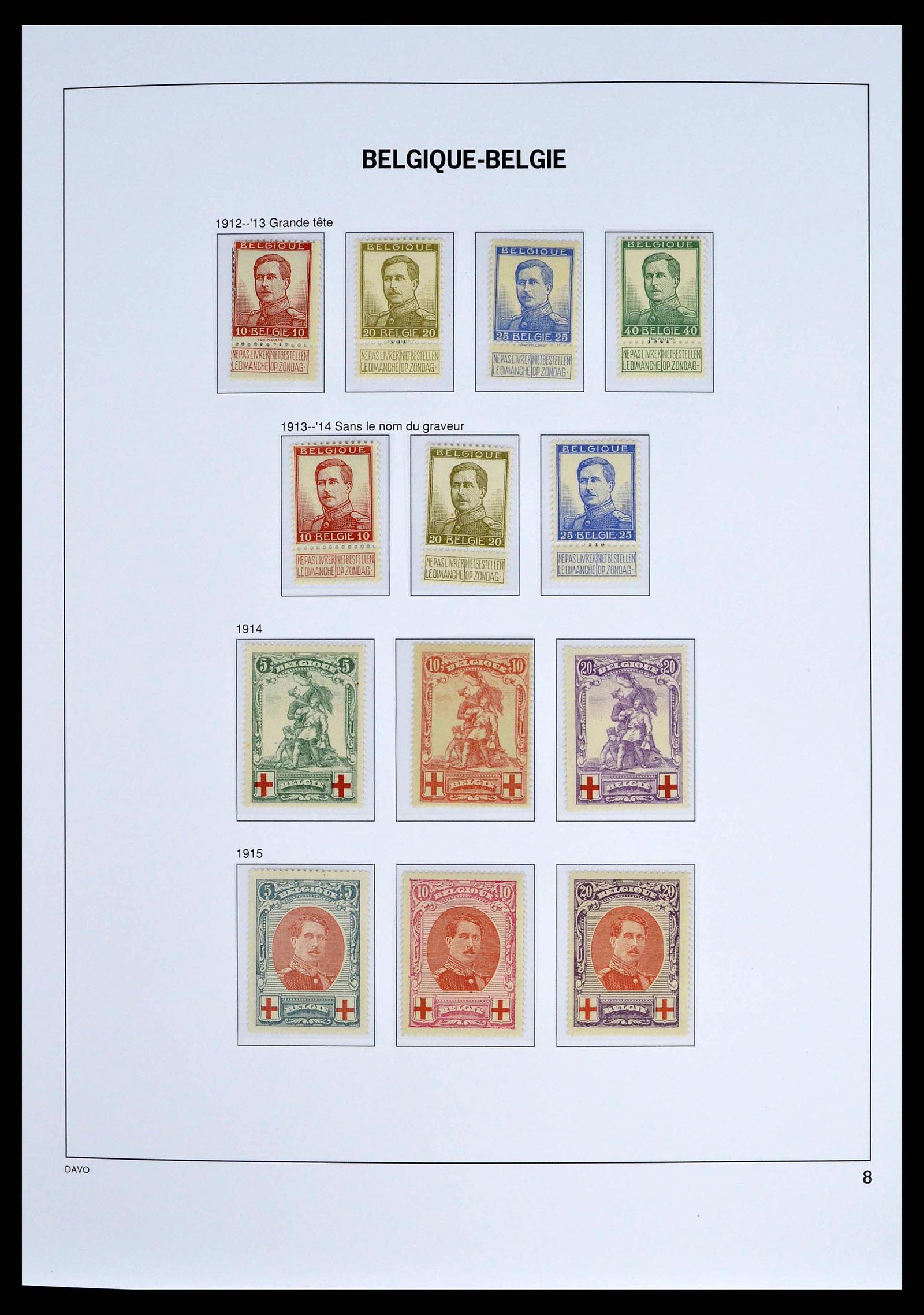 38525 0004 - Postzegelverzameling 38525 België 1911-1961.