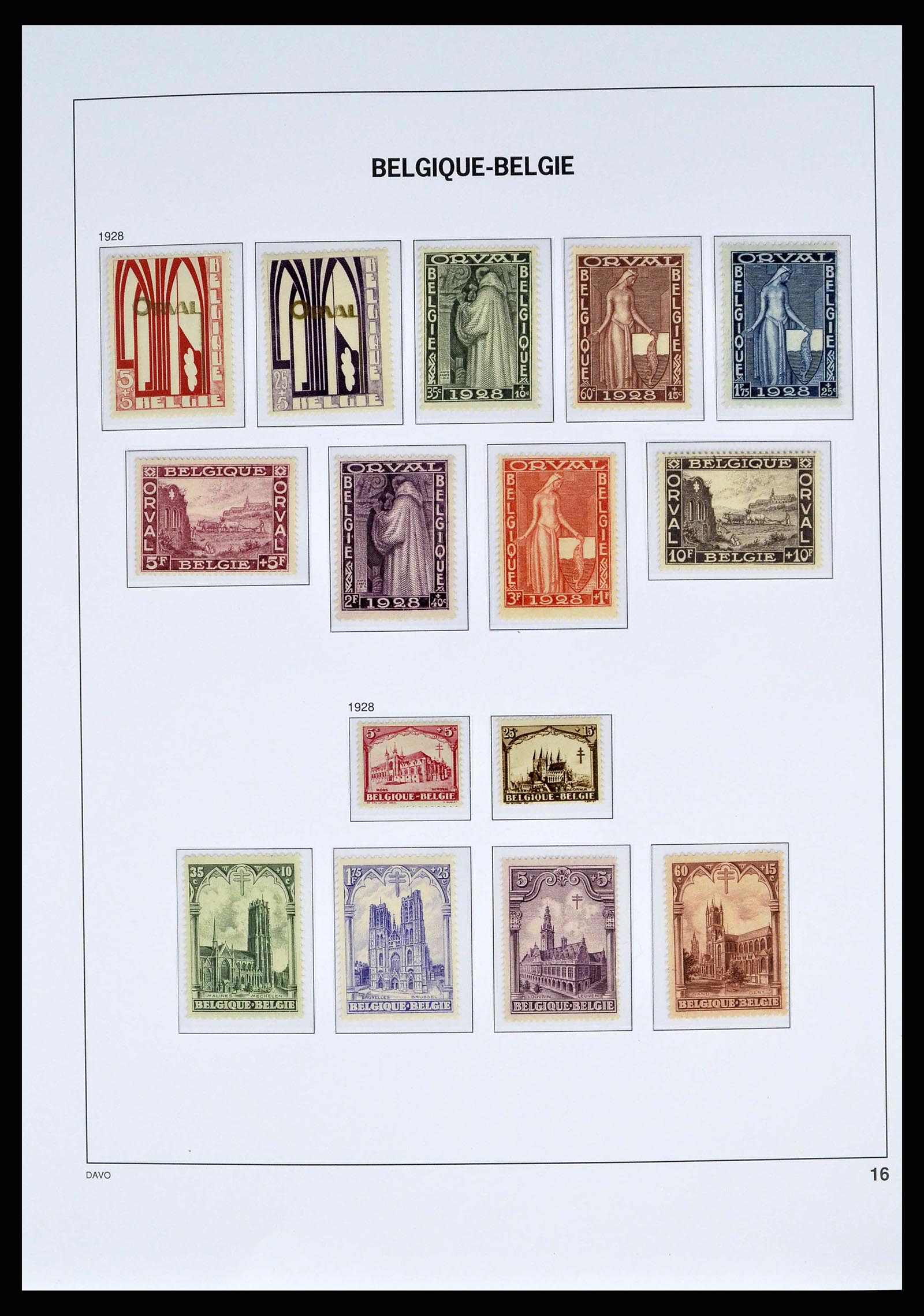 38525 0012 - Stamp collection 38525 Belgium 1911-1961.