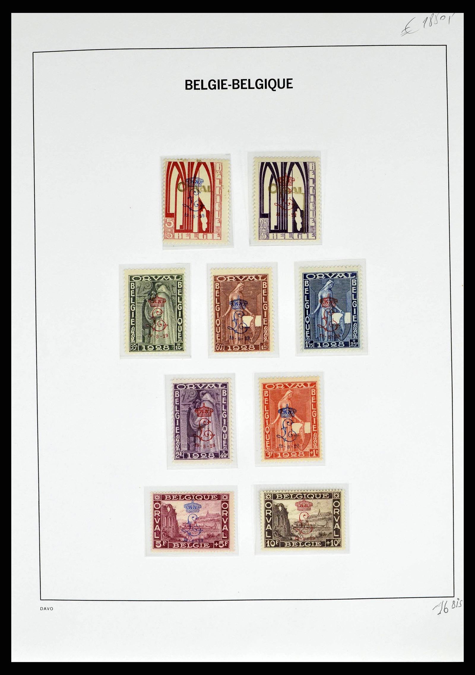 38525 0013 - Postzegelverzameling 38525 België 1911-1961.