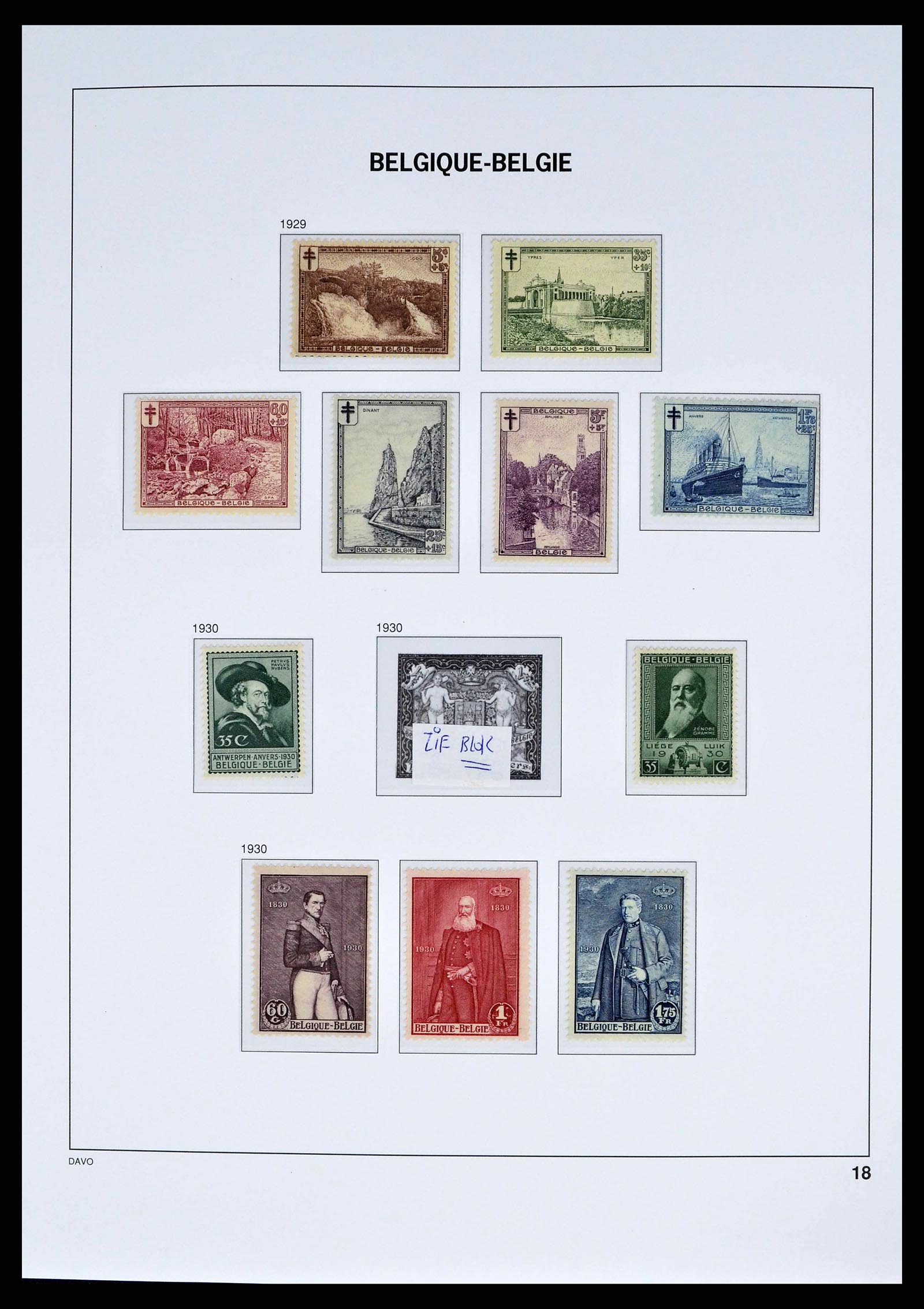 38525 0015 - Postzegelverzameling 38525 België 1911-1961.