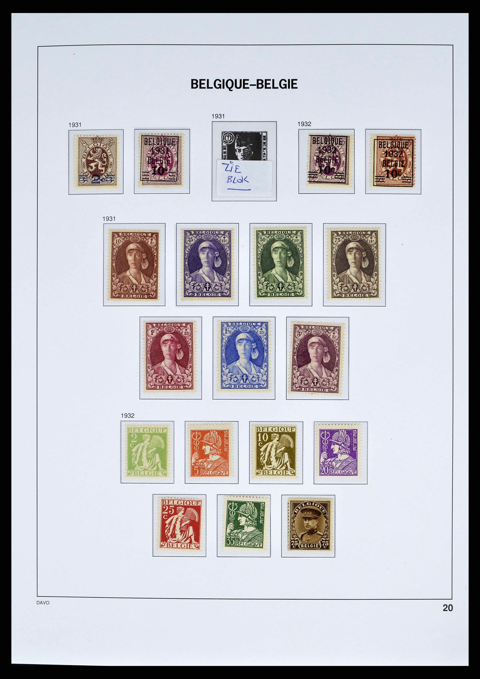 38525 0017 - Postzegelverzameling 38525 België 1911-1961.
