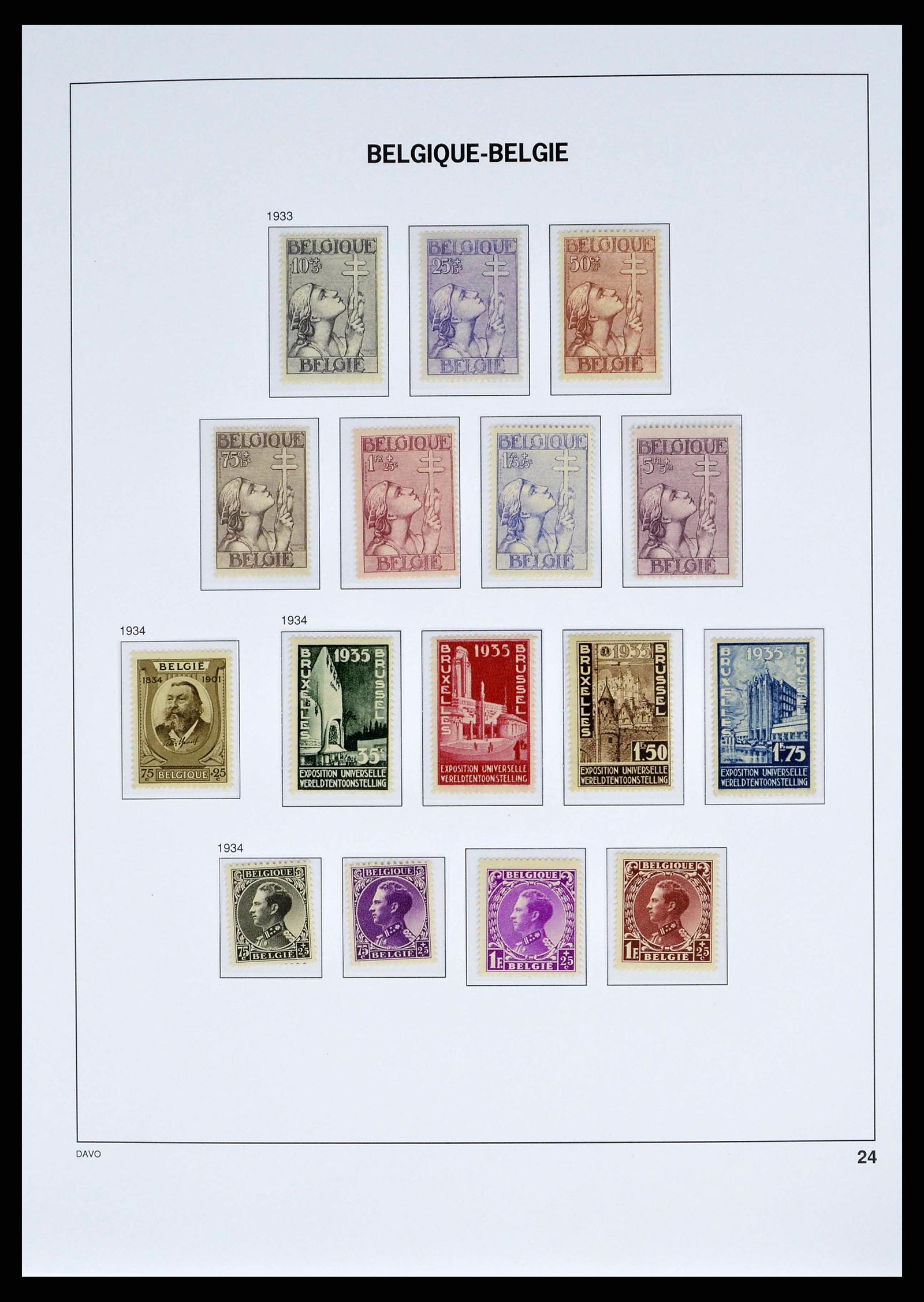 38525 0021 - Stamp collection 38525 Belgium 1911-1961.