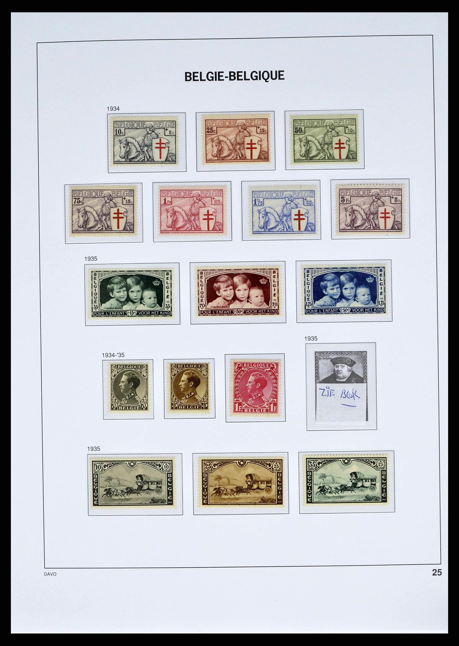 38525 0022 - Stamp collection 38525 Belgium 1911-1961.