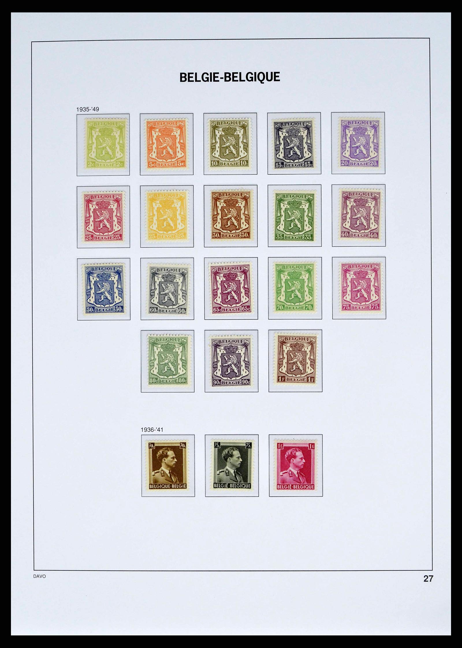 38525 0024 - Stamp collection 38525 Belgium 1911-1961.