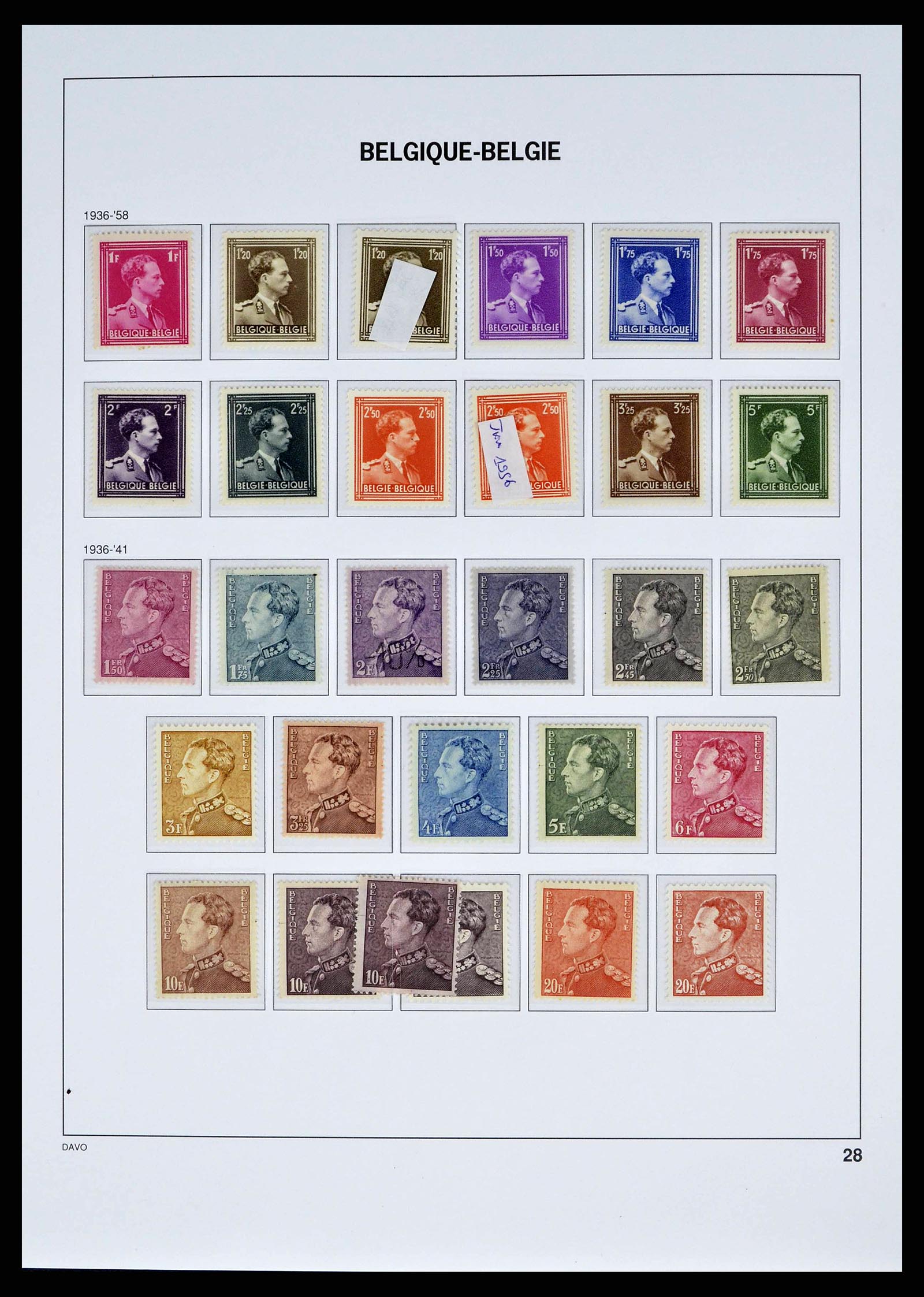 38525 0025 - Postzegelverzameling 38525 België 1911-1961.