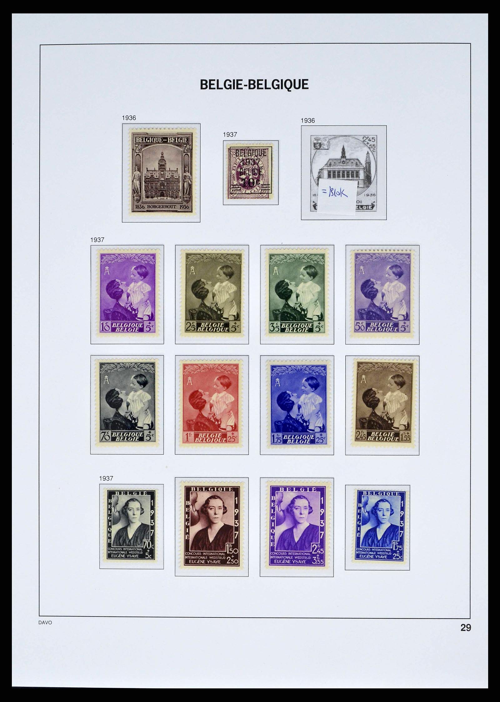 38525 0026 - Postzegelverzameling 38525 België 1911-1961.