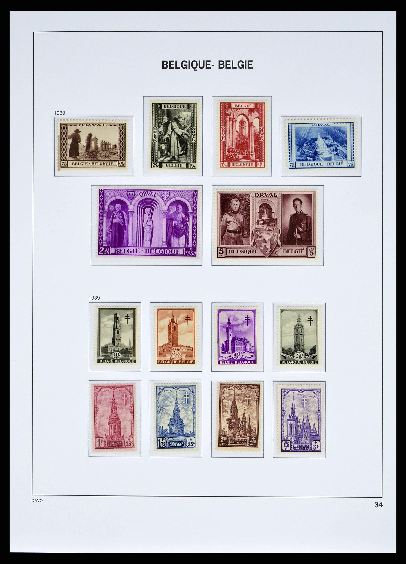 38525 0031 - Postzegelverzameling 38525 België 1911-1961.