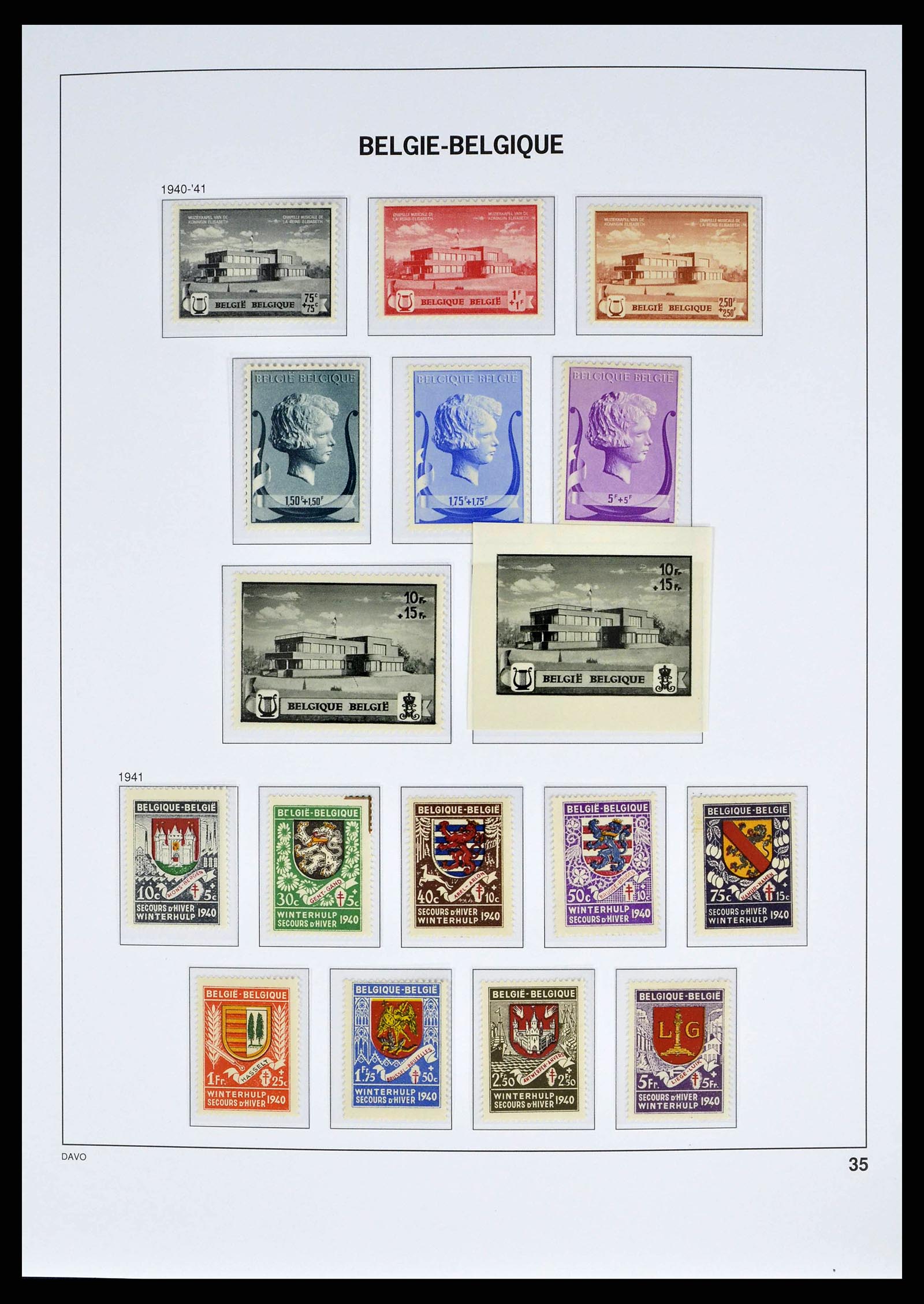 38525 0032 - Postzegelverzameling 38525 België 1911-1961.