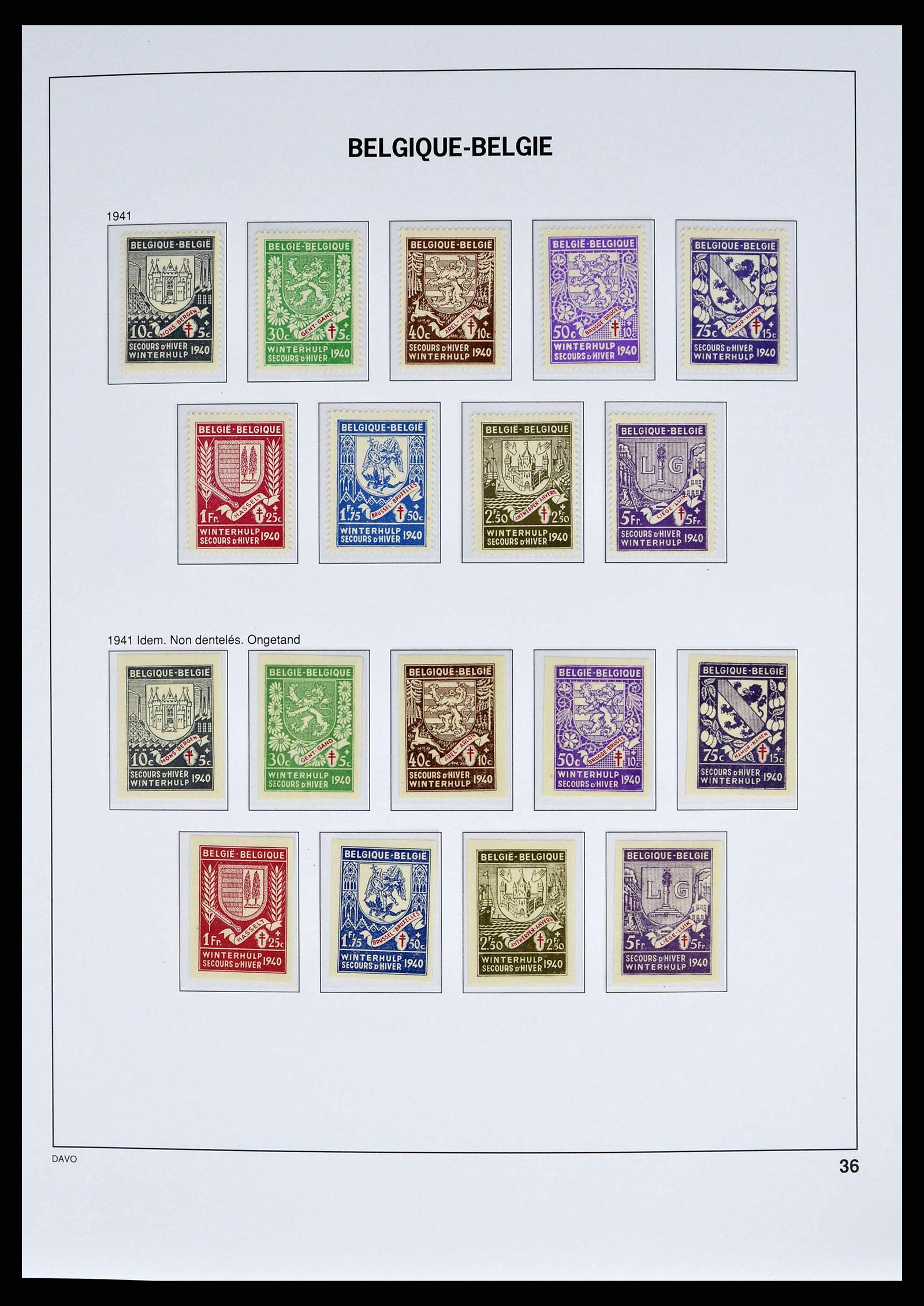 38525 0033 - Stamp collection 38525 Belgium 1911-1961.