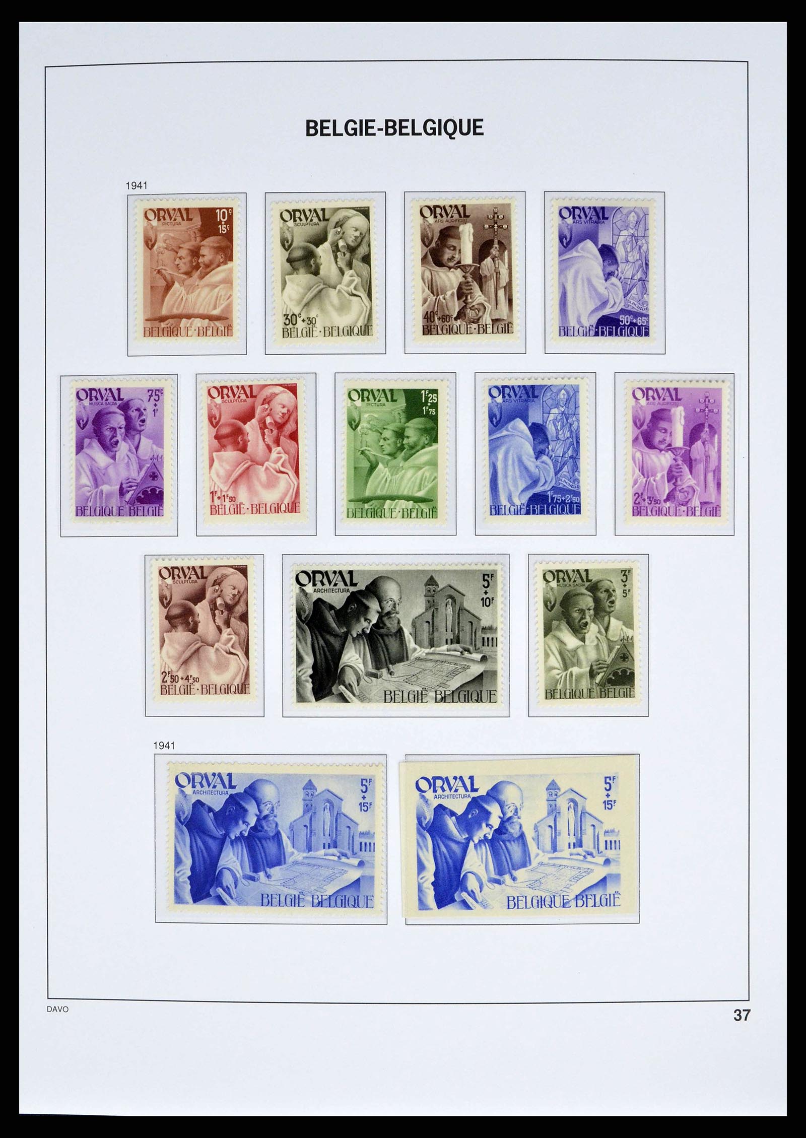 38525 0034 - Stamp collection 38525 Belgium 1911-1961.