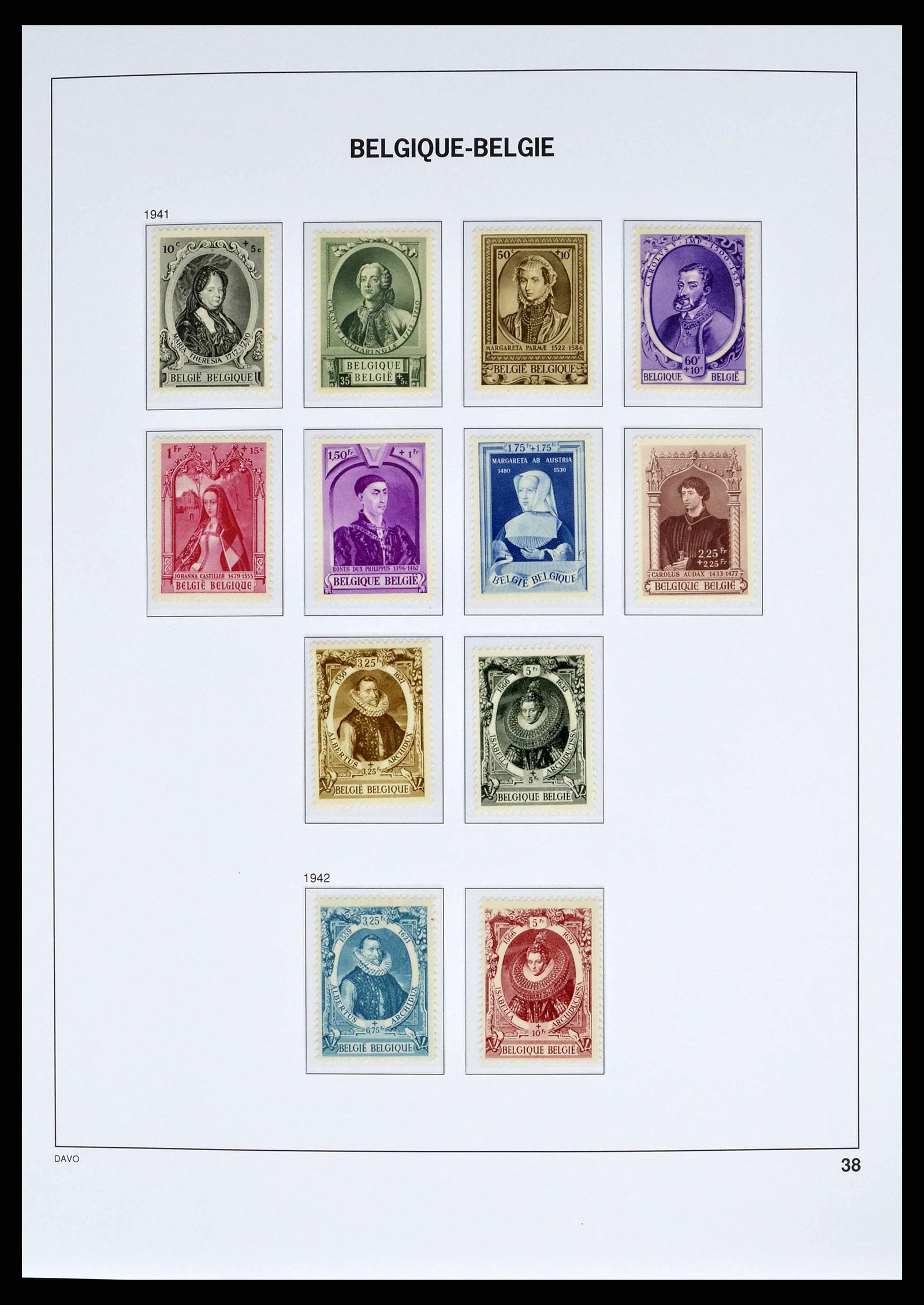 38525 0035 - Stamp collection 38525 Belgium 1911-1961.
