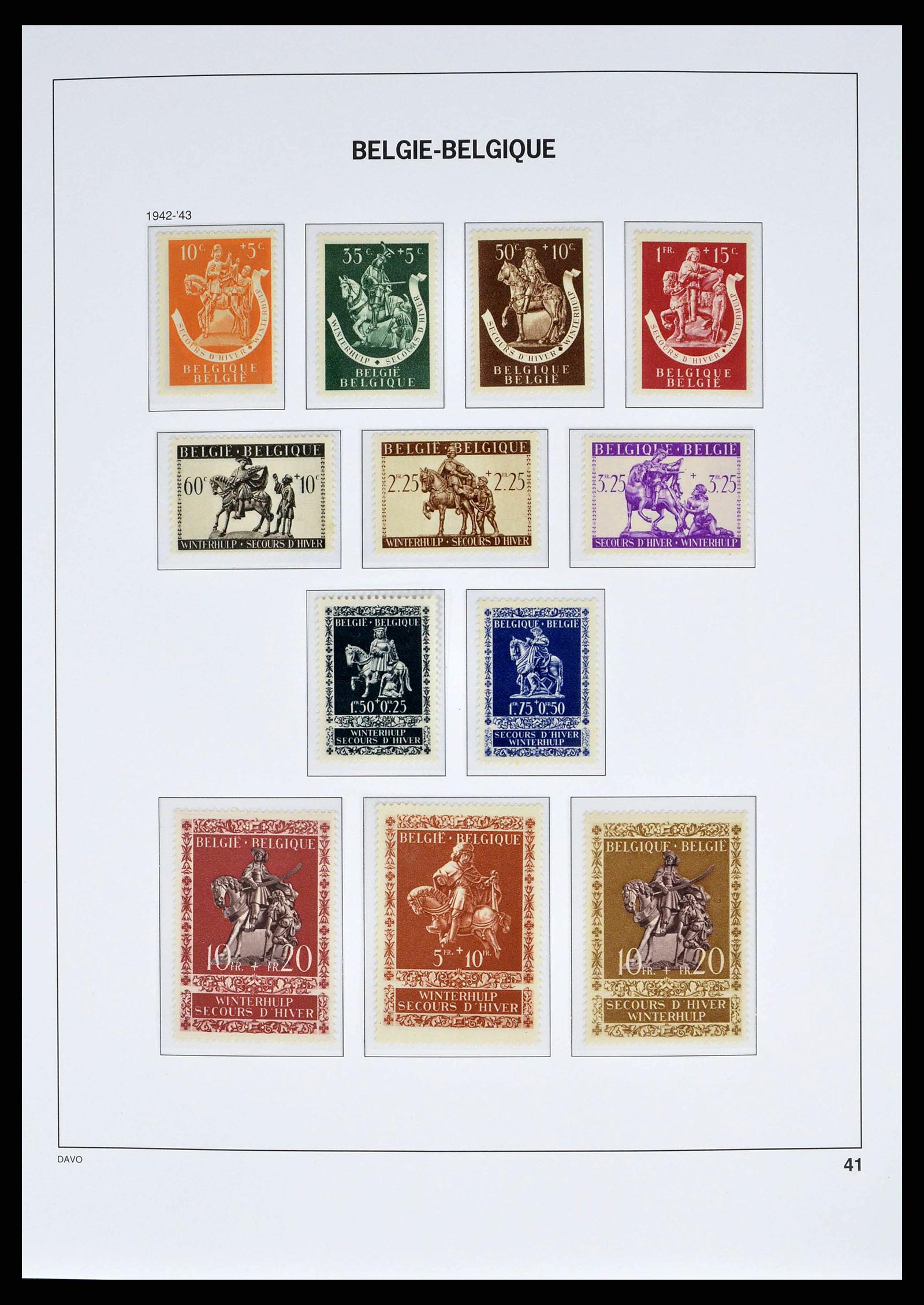 38525 0038 - Stamp collection 38525 Belgium 1911-1961.
