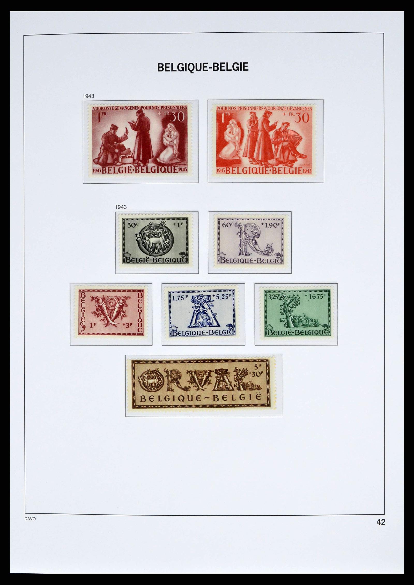 38525 0039 - Postzegelverzameling 38525 België 1911-1961.