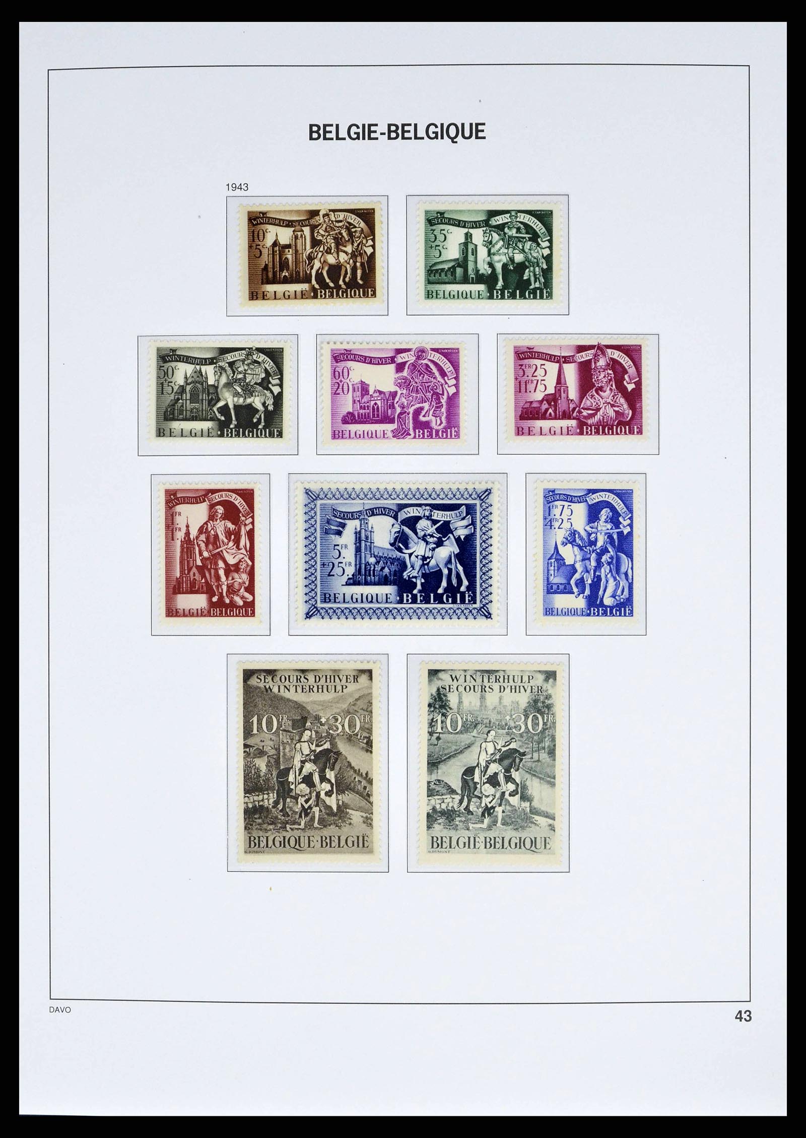 38525 0040 - Postzegelverzameling 38525 België 1911-1961.