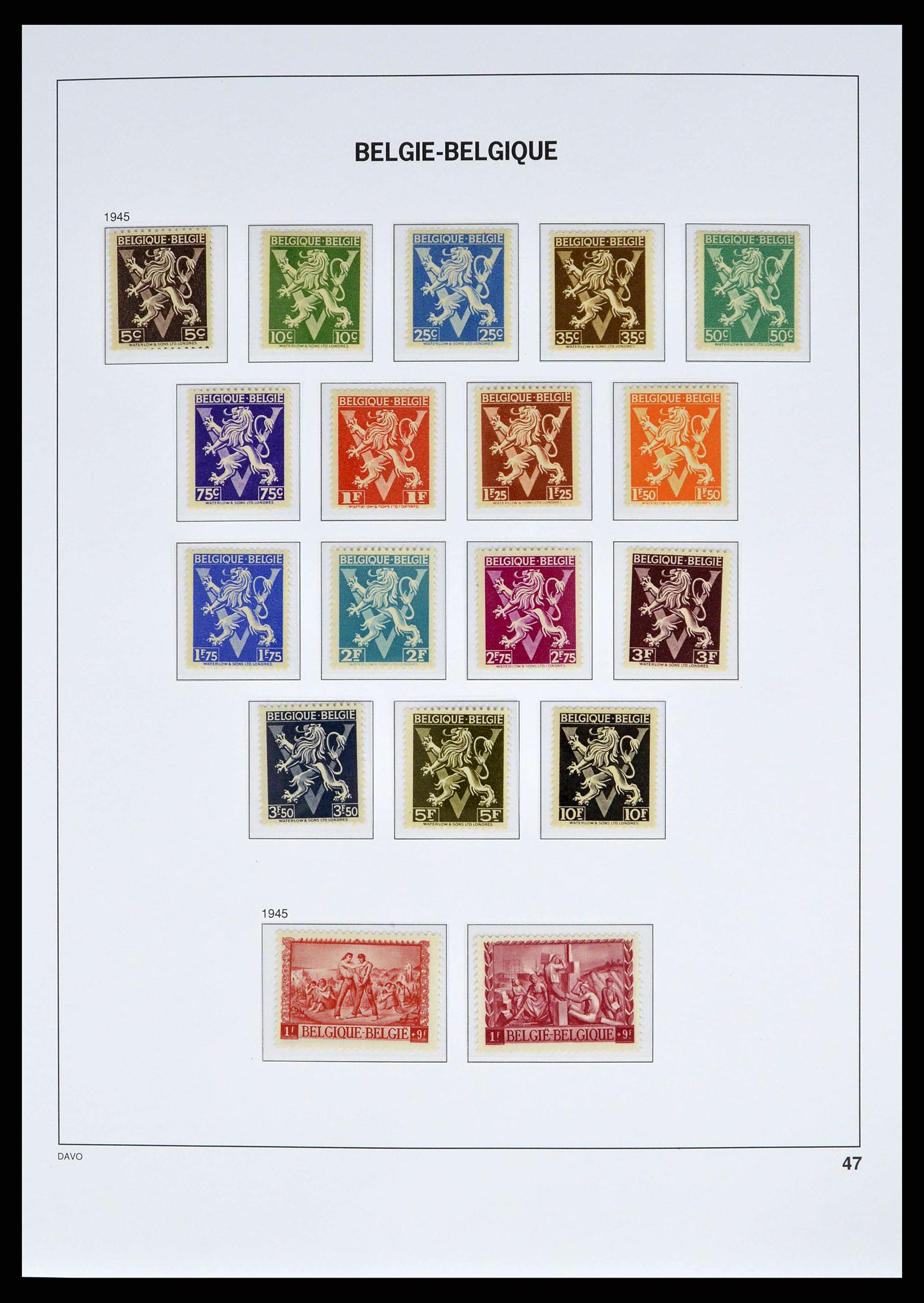 38525 0044 - Postzegelverzameling 38525 België 1911-1961.