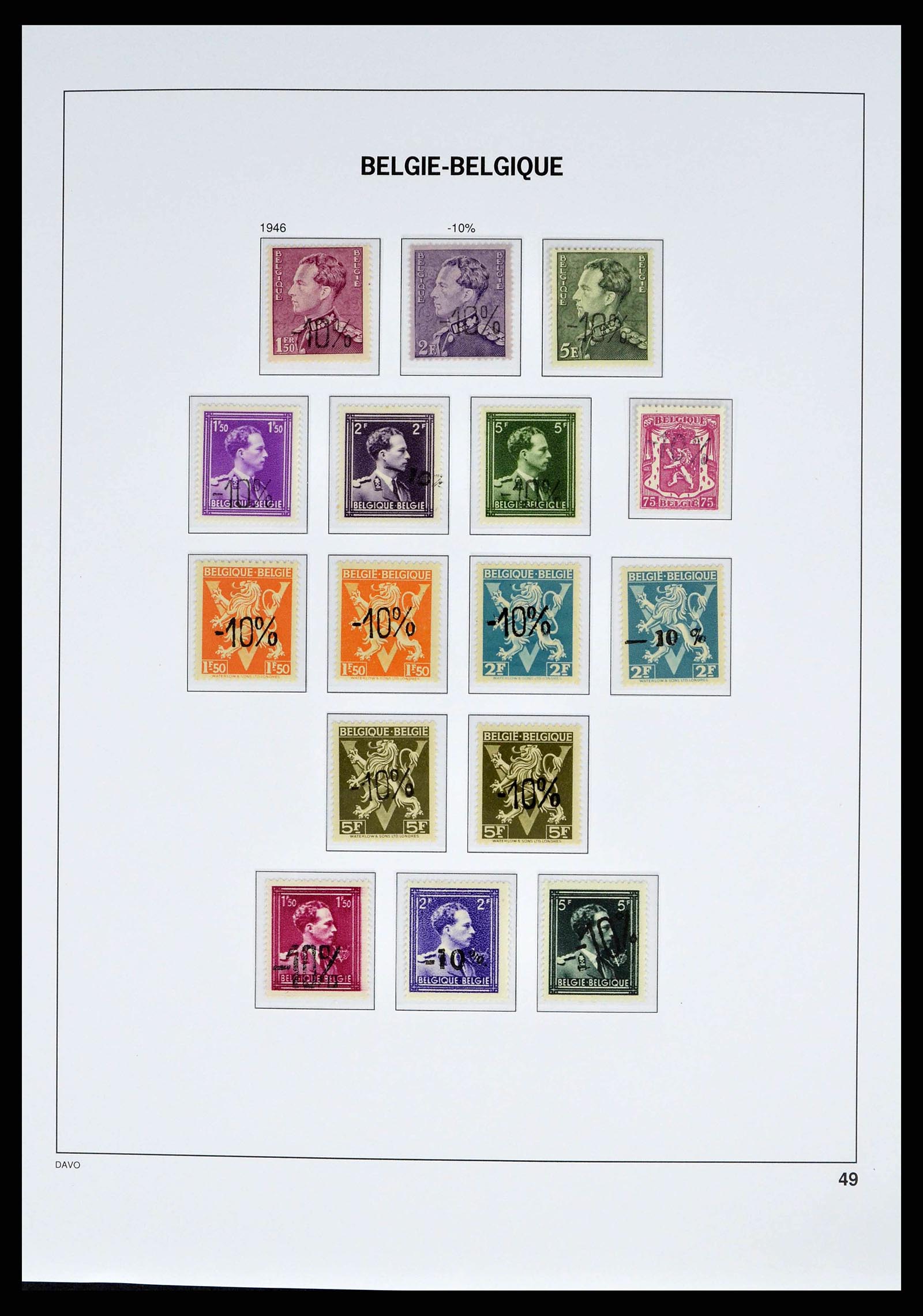 38525 0046 - Postzegelverzameling 38525 België 1911-1961.