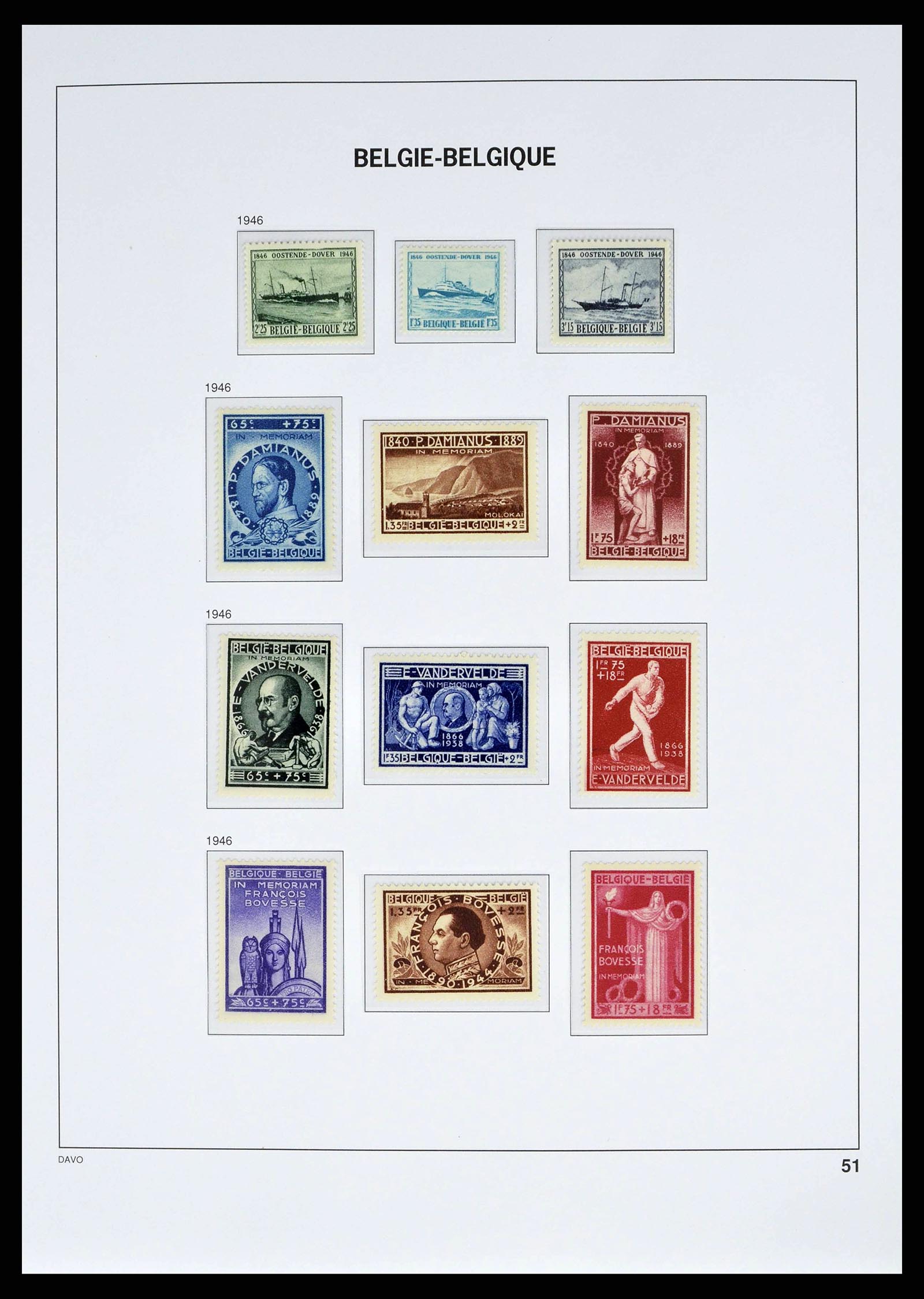 38525 0048 - Stamp collection 38525 Belgium 1911-1961.