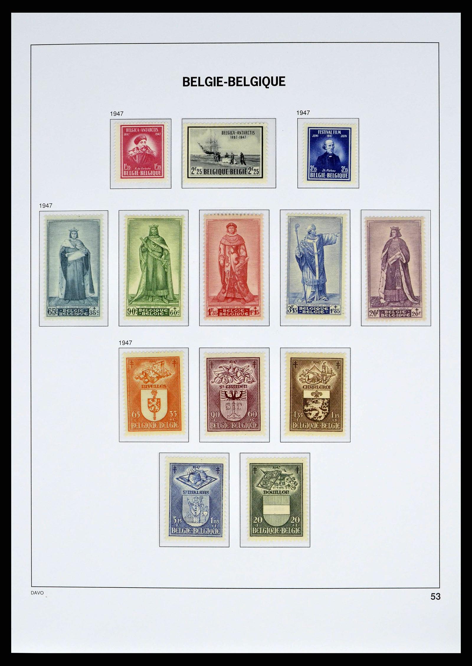38525 0050 - Stamp collection 38525 Belgium 1911-1961.
