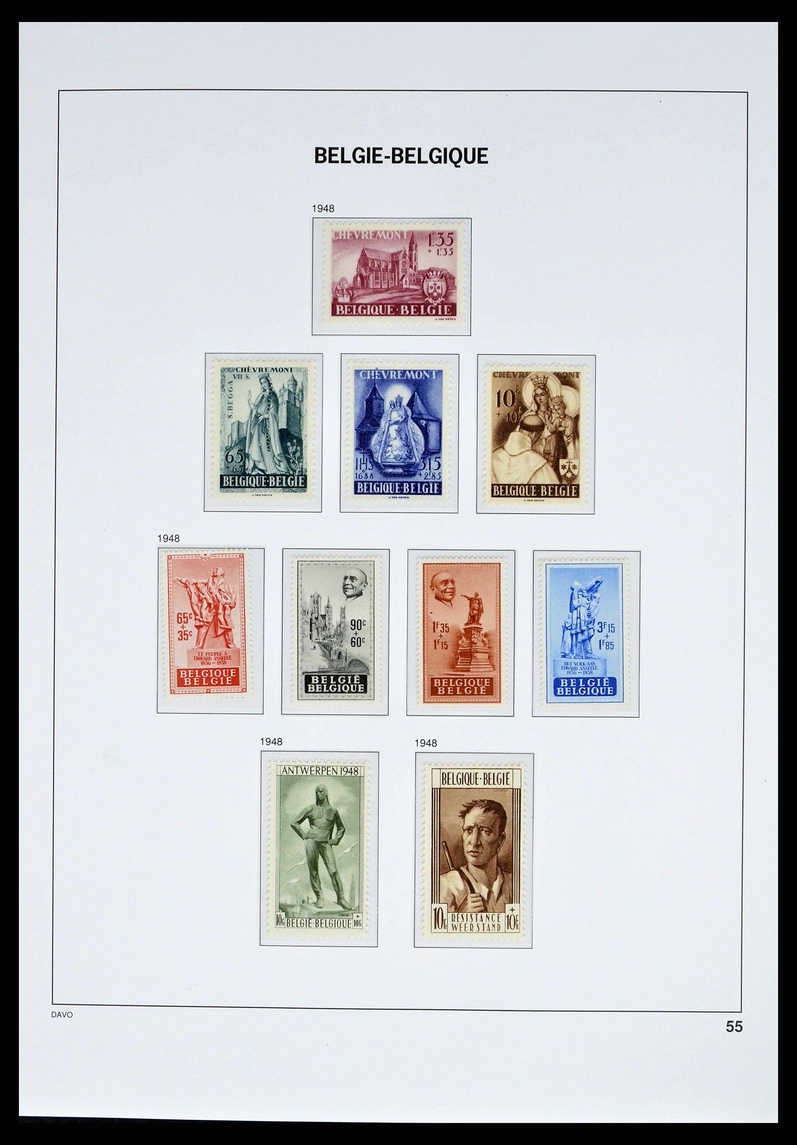 38525 0052 - Postzegelverzameling 38525 België 1911-1961.