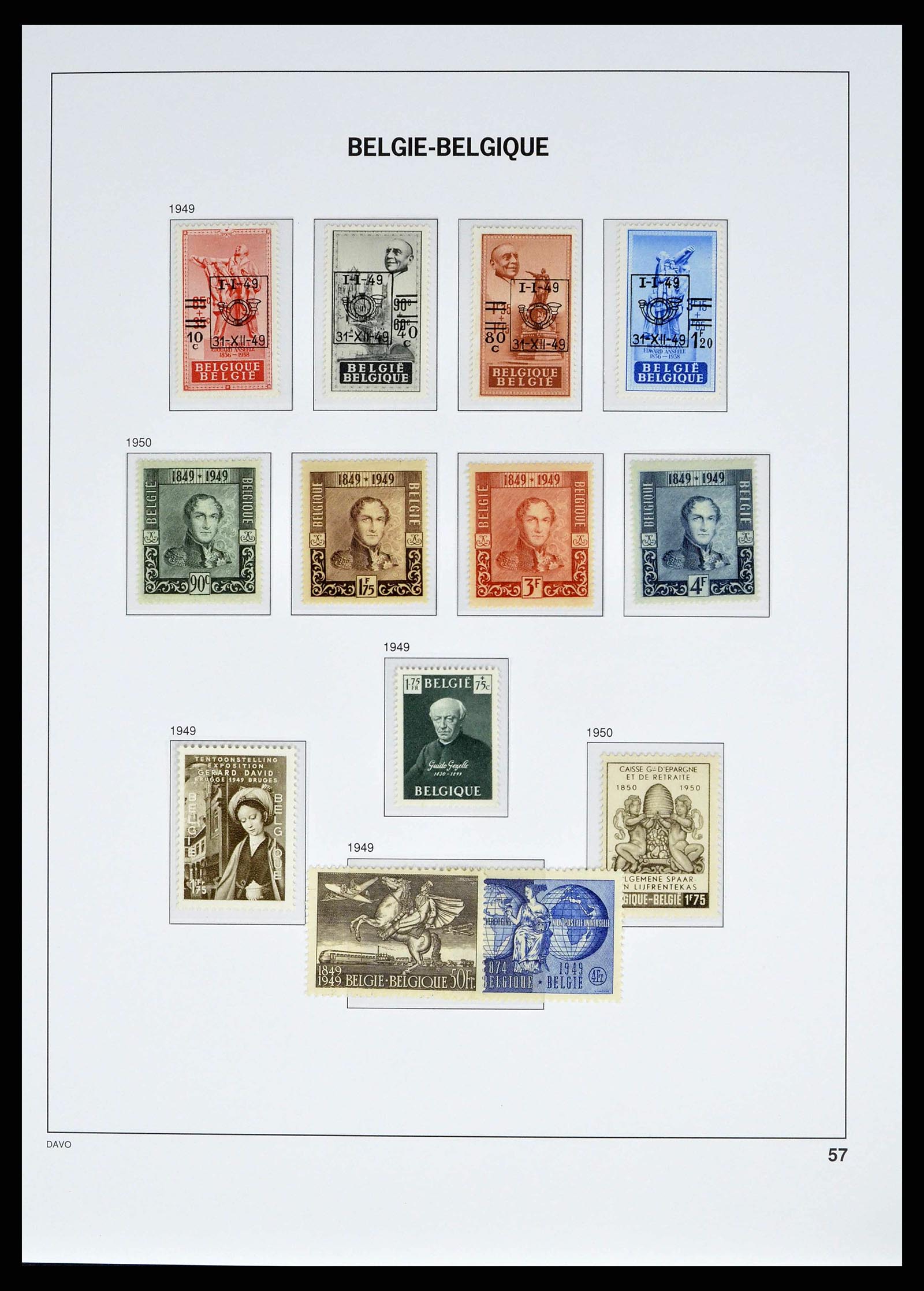 38525 0054 - Postzegelverzameling 38525 België 1911-1961.